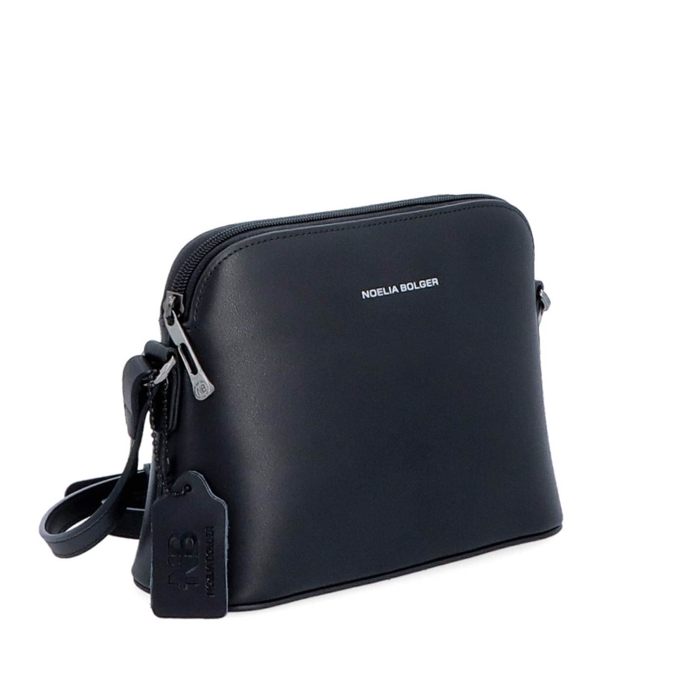 Kožená kabelka crossbody Noelia Bolger Noelia Bolger materiál kůže zapínání na zip barva černá velikost malá NB 0096 C
