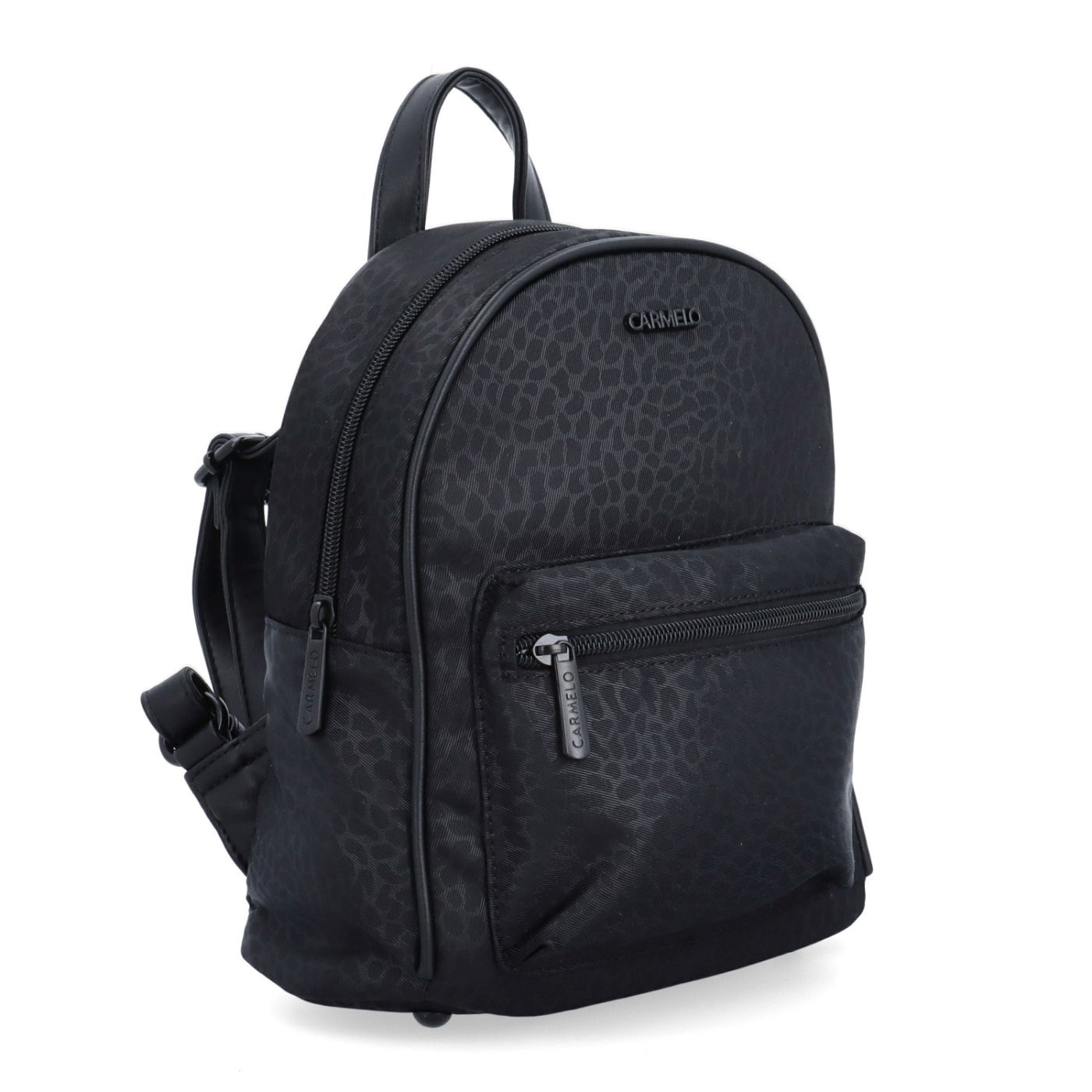 Malý nylonový batůžek pro ženy Carmelo materiál nylon zapínání na zip barva černá velikost malá 6604 C LE
