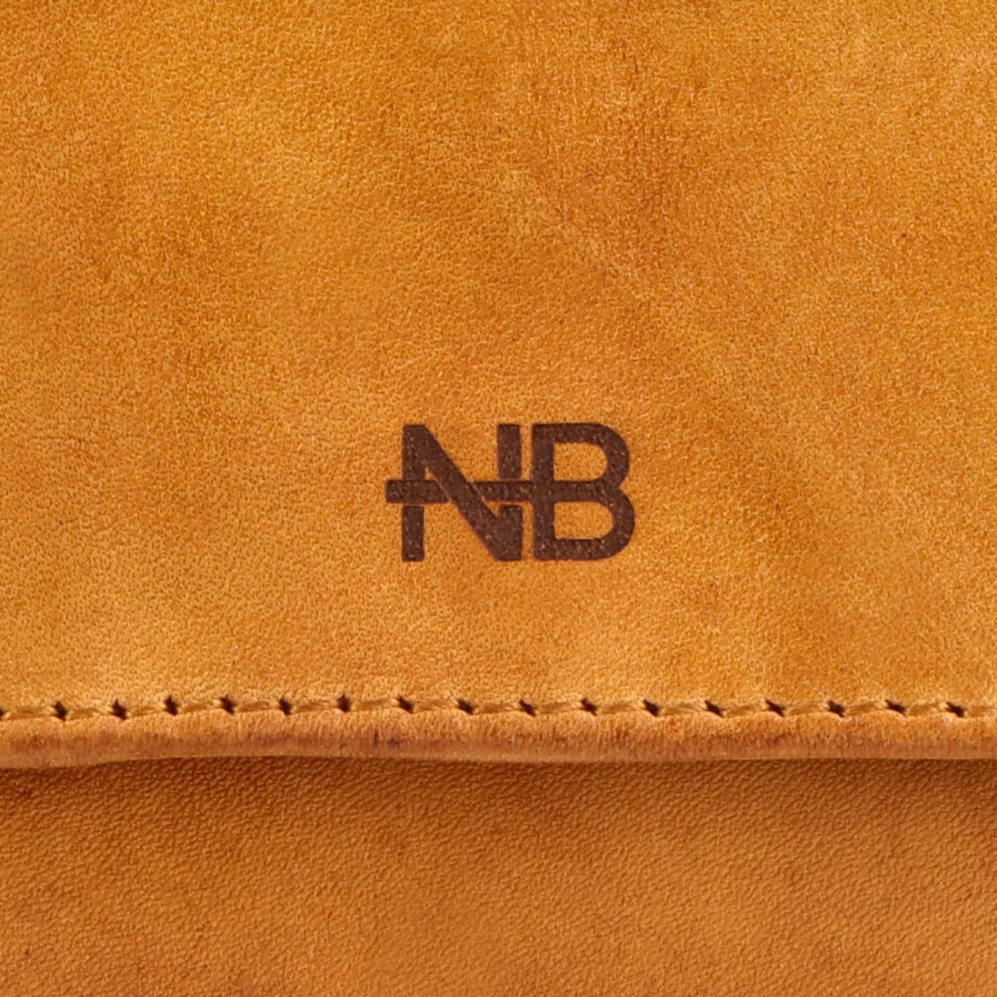 Malá kožená peněženka pro muže i ženy Noelia Bolger materiál kůže barva žlutá velikost malá 5135 NB ZLU Logo