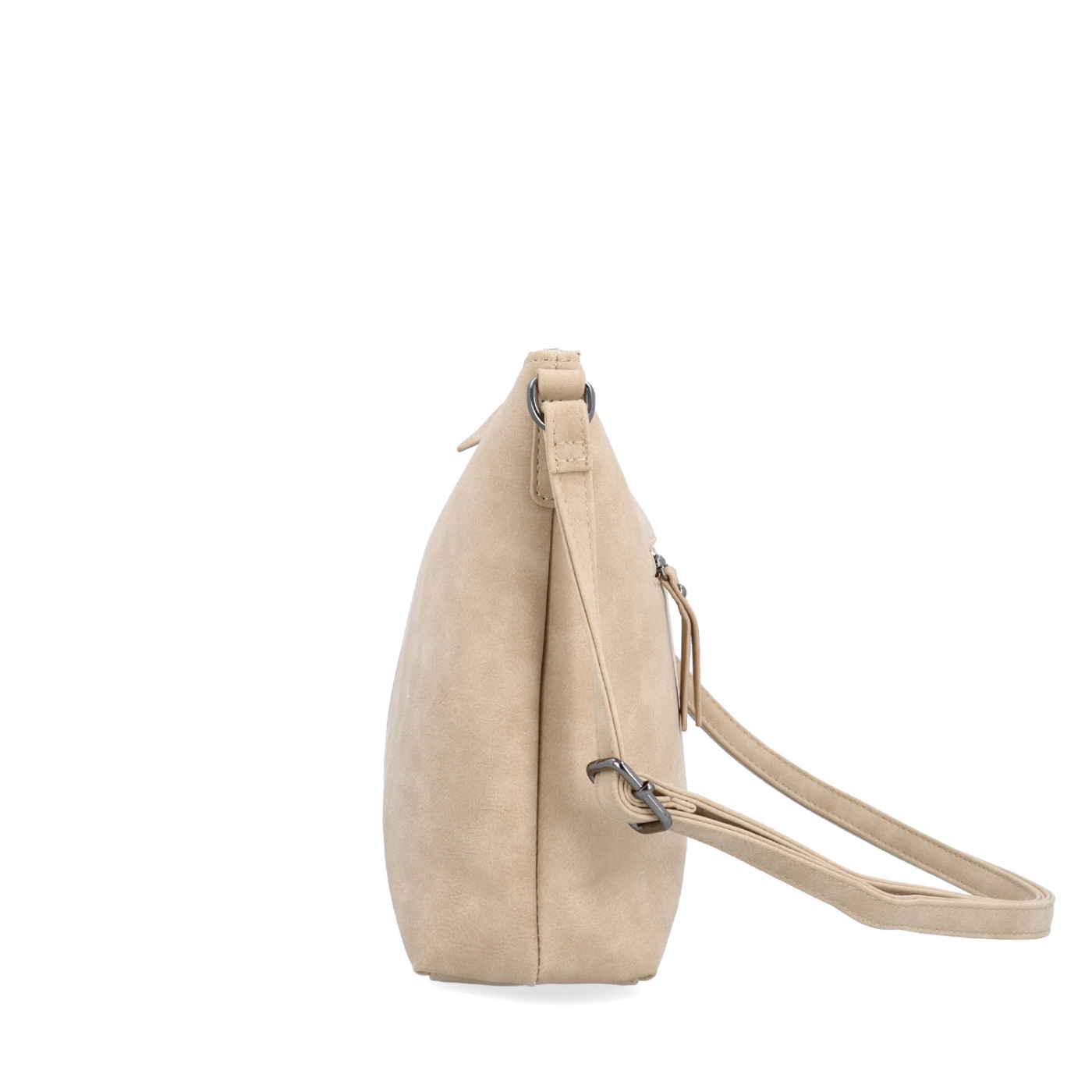 Dámská elegantní crossbody kabelka Tangerin materiál syntetická kůže zapínání na zip barva béžová velikost malá 1110 BE Z boku