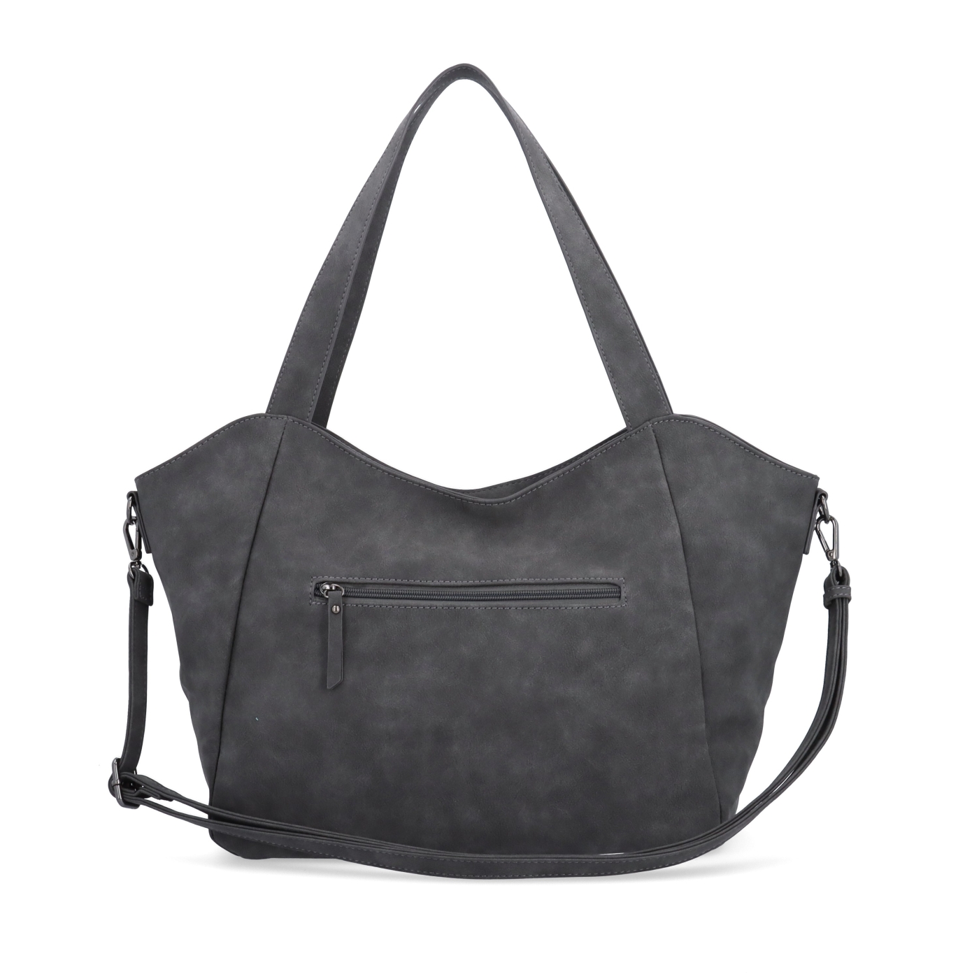 Velká kabelka na rameno s crossbody popruhem Tangerin materiál syntetická kůže zapínání na zip barva šedá velikost velká 1120 ANT Zezadu