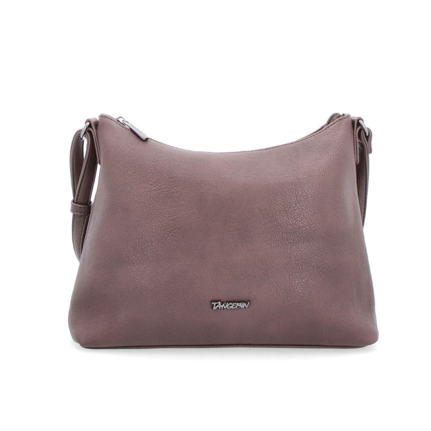 Elegantní crossbody kabelka Tangerin materiál syntetická kůže zapínání na zip barva hnědá velikost malá 8029 TH Zepředu