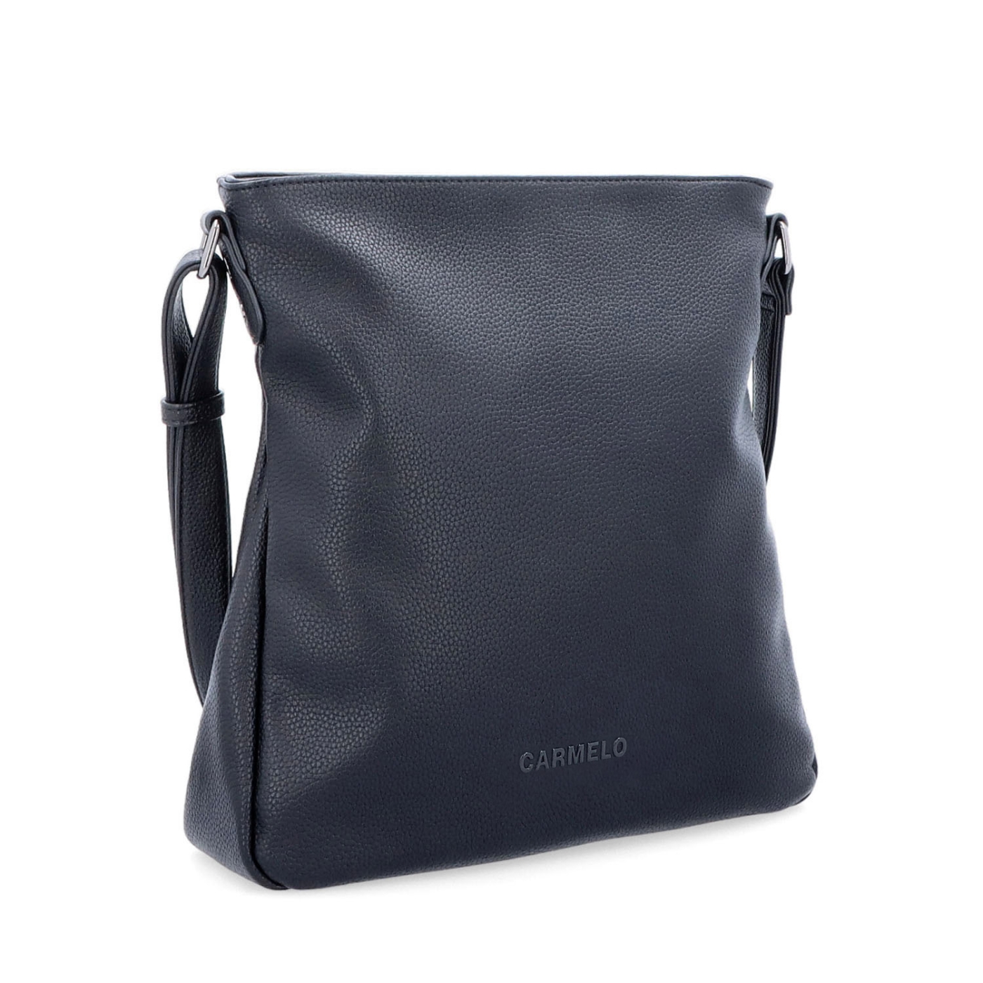 Designová crossbody kabelka Carmelo materiál syntetická kůže zapínání na zip barva černá velikost střední 4271 C