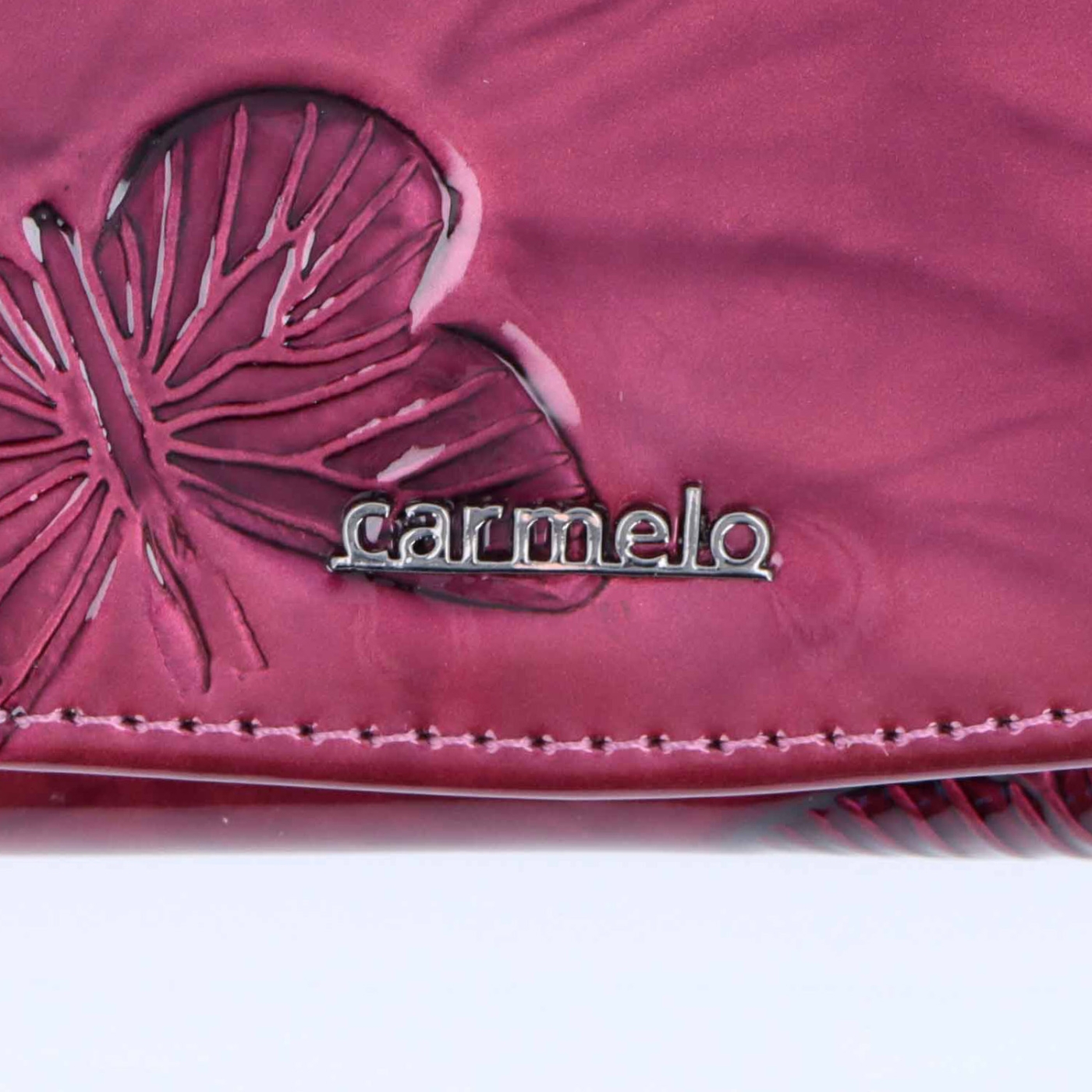 Elegantní dlouhá peněženka Carmelo materiál kůže zapínání na cvoček barva růžová velikost velká 2109 M F Logo