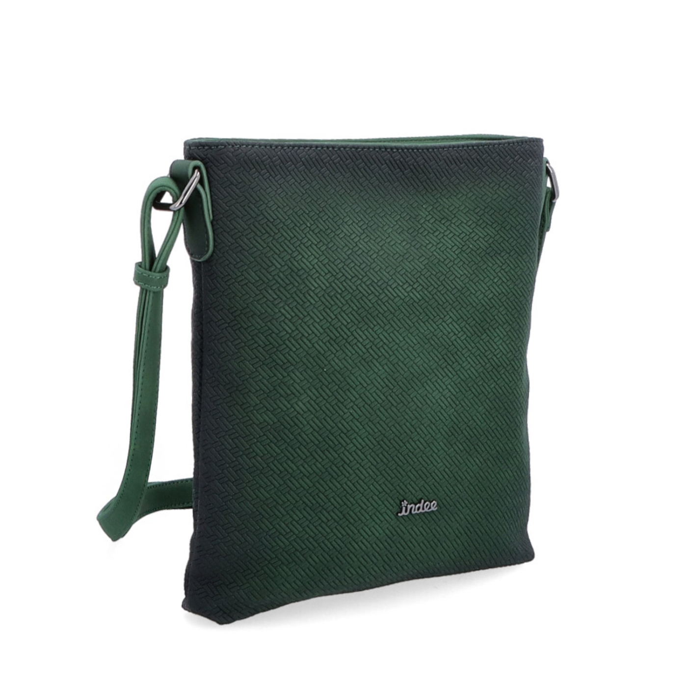 Crossbody s čistým designem Indee materiál syntetická kůže zapínání na zip barva zelená velikost malá 6316 TZE