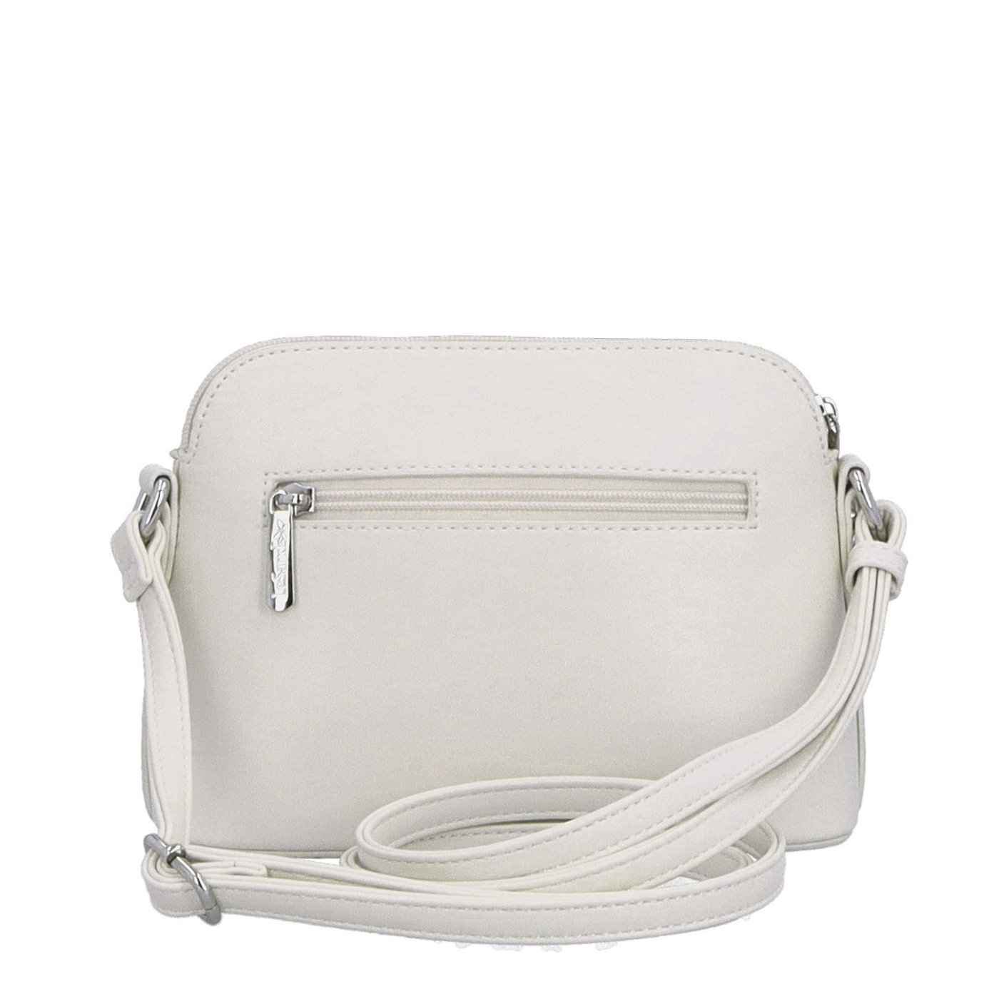 Minimalistická crossbody kabelka Le Sands materiál syntetická kůže zapínání na zip barva béžová velikost malá 7710 BE Zezadu