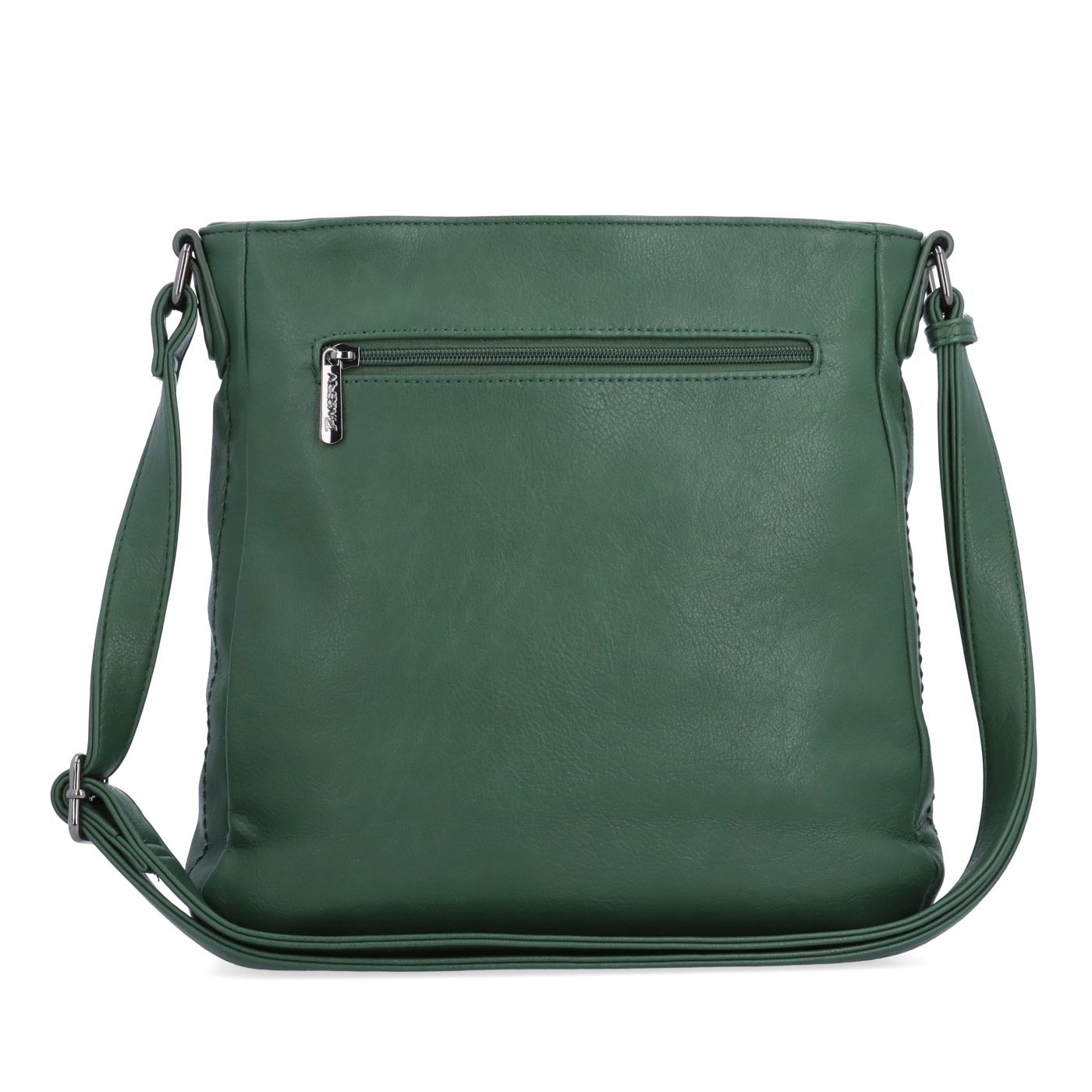 Crossbody kabelka s nastavitelným popruhem Tangerin materiál syntetická kůže zapínání na zip barva zelená velikost střední 8049 TZE Zezadu