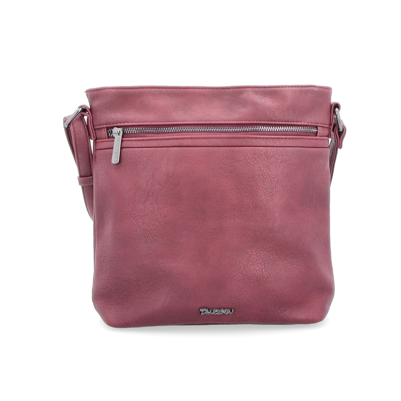Menší crossbody kabelka Tangerin materiál syntetická kůže zapínání na zip barva vínová velikost střední 8022 BO Zepředu