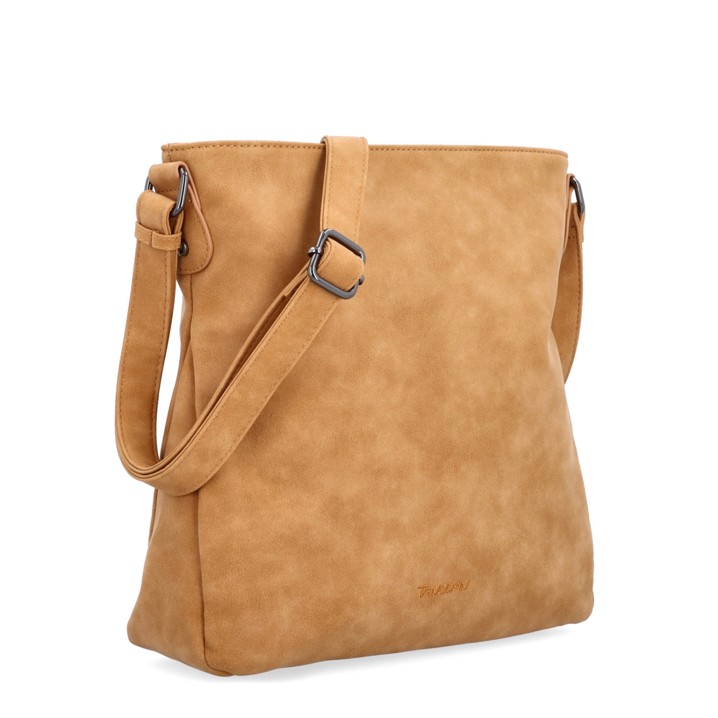 Stylová crossbody kabelka s čistým designem Tangerin materiál syntetická kůže zapínání na zip barva koňaková velikost střední 1101 CAM