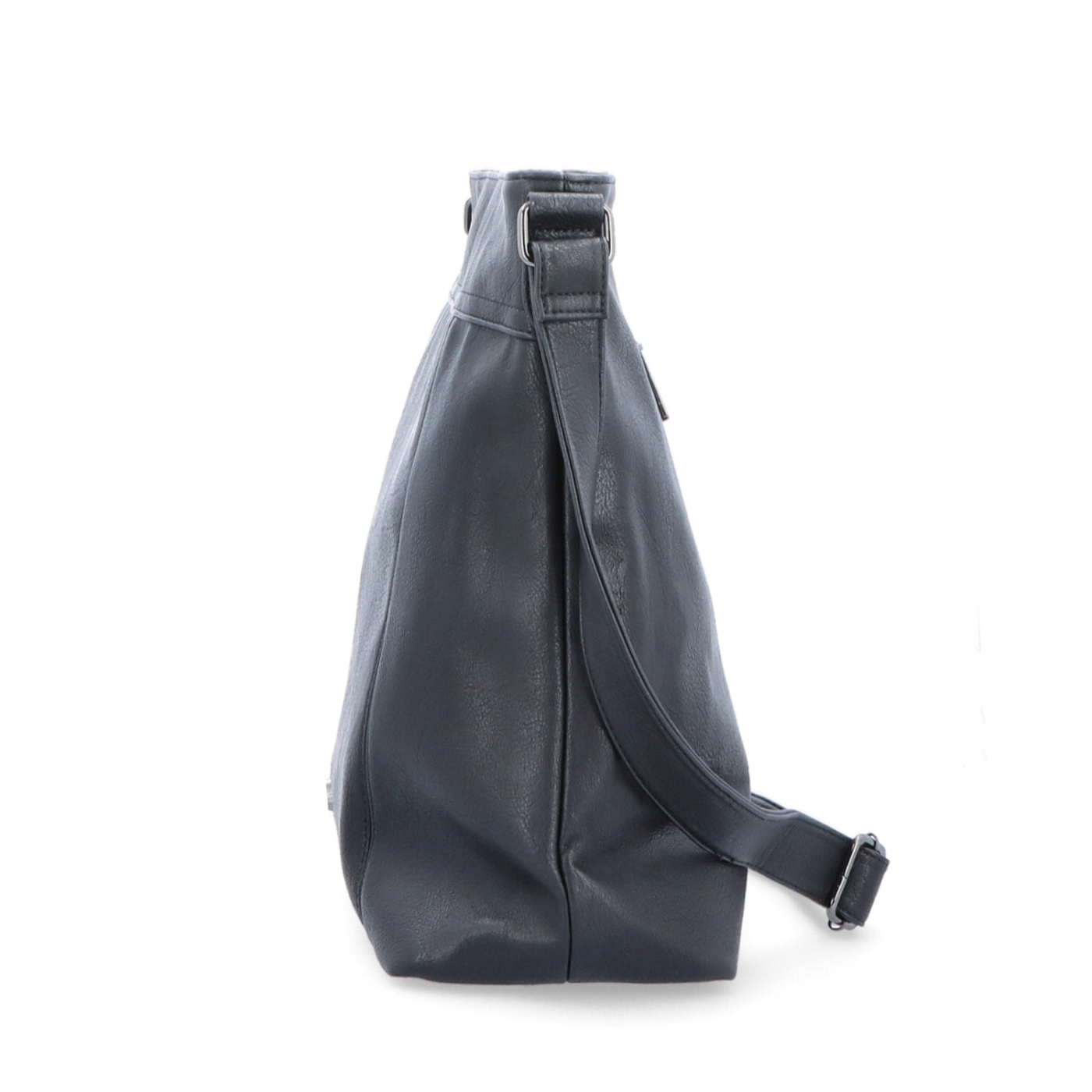 Velká crossbody kabelka na formát A4 Tangerin materiál syntetická kůže zapínání na zip barva černá velikost velká 8037 C Z boku