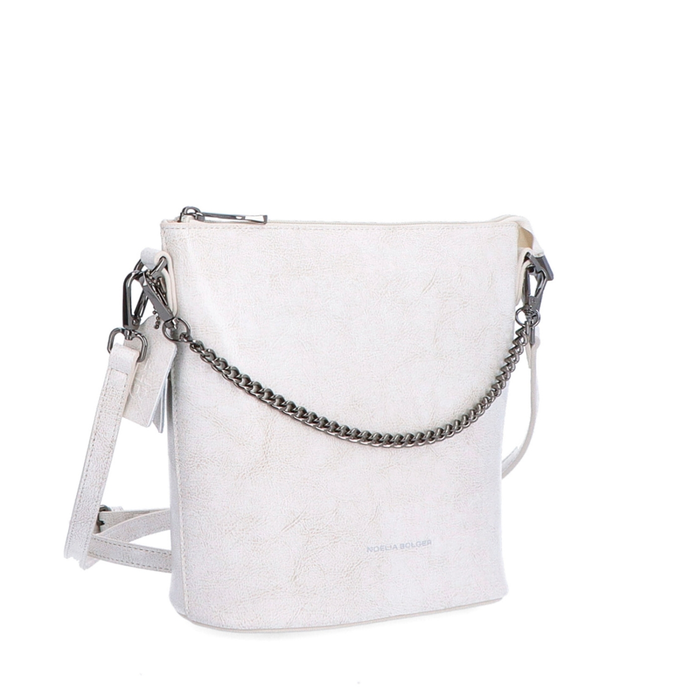 Elegantní kožená crossbody s řetízkem