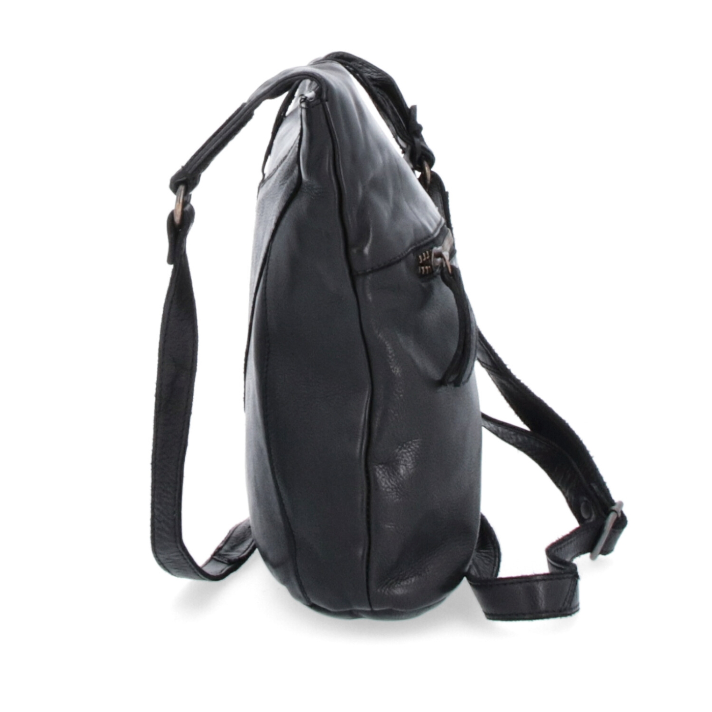 Elegantní kožená crossbody kabelka s kapsami Noelia Bolger materiál kůže zapínání na zip barva černá velikost malá NB 2101 C Zezadu