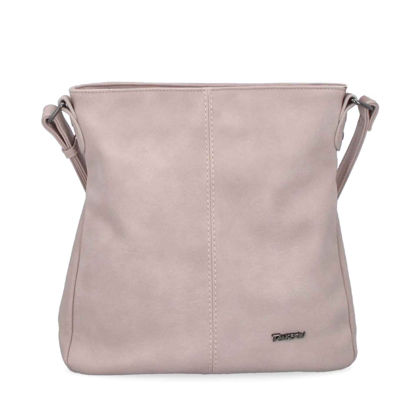 Crossbody kabelka s jednoduchým prošíváním Tangerin materiál syntetická kůže zapínání na zip barva růžová velikost střední 8003 LI Zepředu