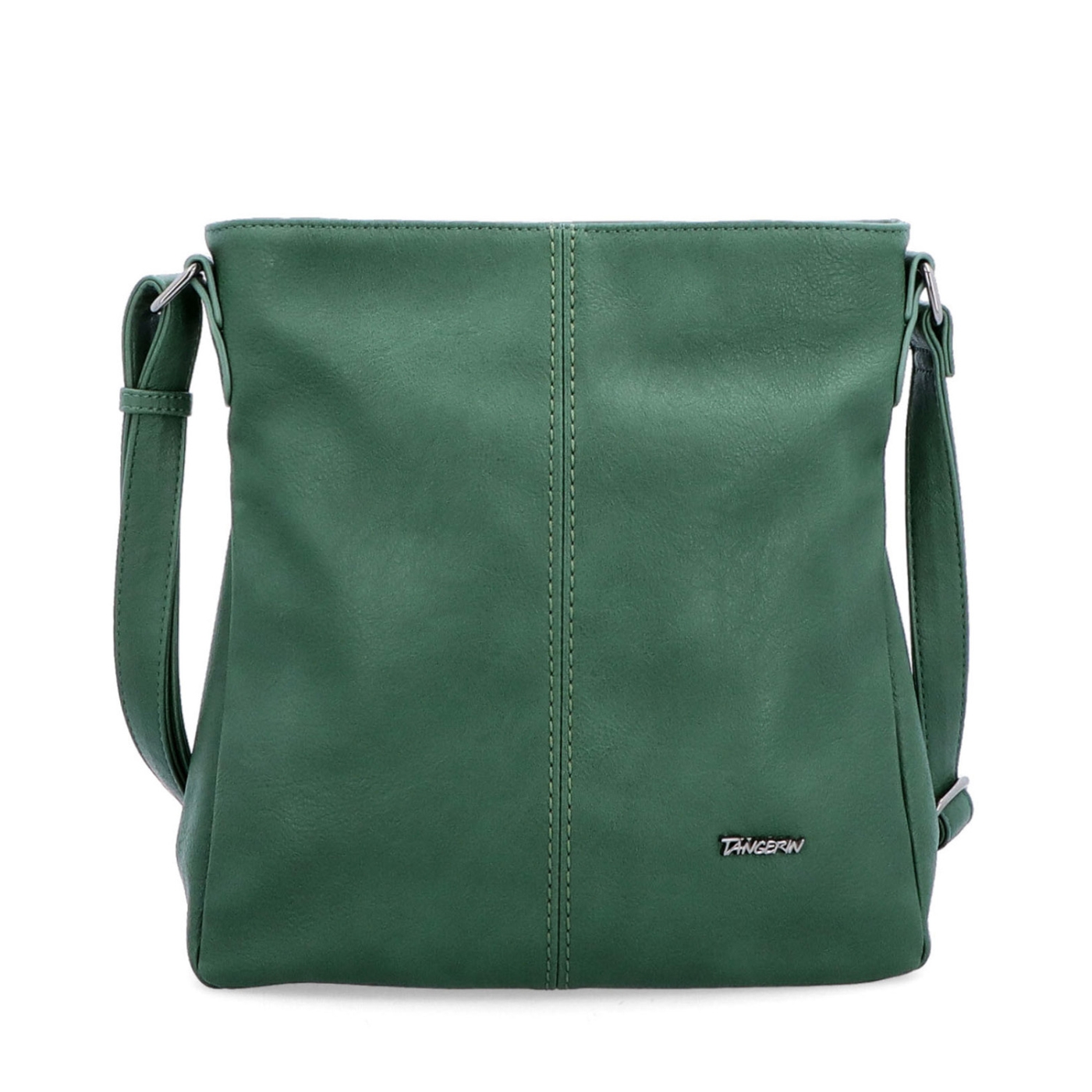 Crossbody kabelka s jednoduchým prošíváním Tangerin materiál syntetická kůže zapínání na zip barva zelená velikost střední 8003 TZE Zepředu