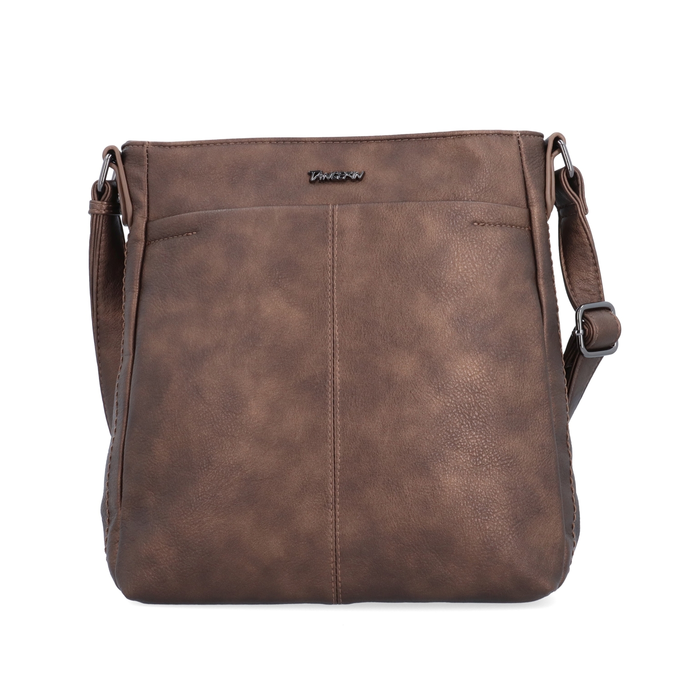 Crossbody kabelka s nastavitelným popruhem Tangerin materiál syntetická kůže zapínání na zip barva metalická velikost střední 8049 BR Zepředu