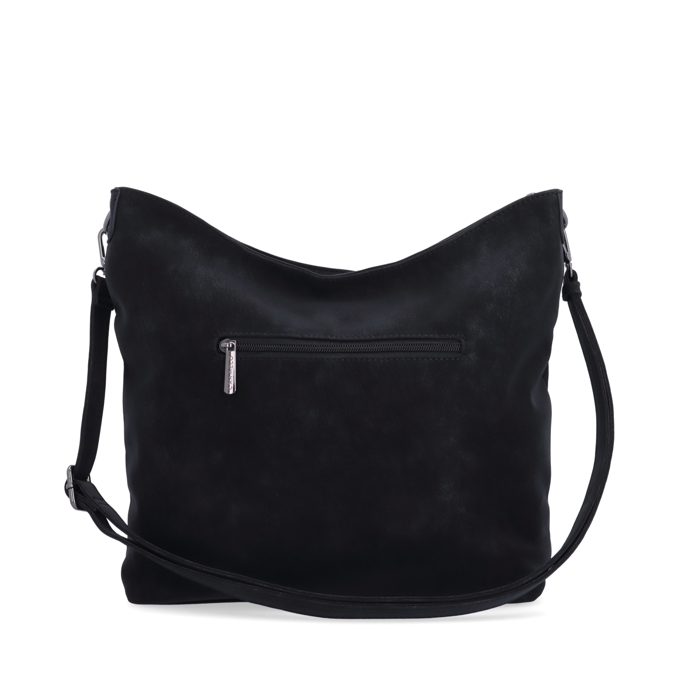 Stylová crossbody kabelka s odepínacím řetízkem Carmelo materiál syntetická kůže zapínání na zip barva černá velikost střední 4660 C Zezadu