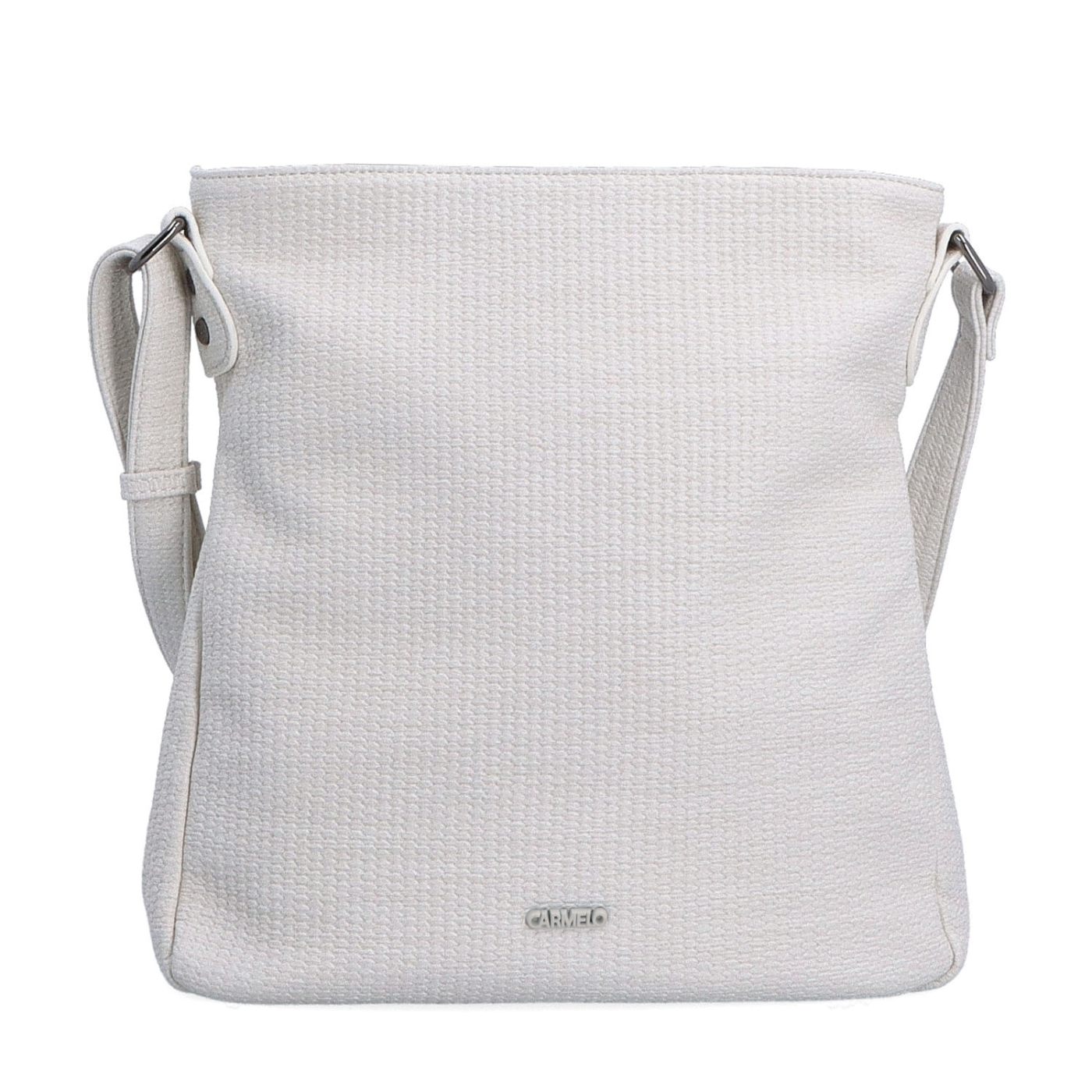 Crossbody kabelka střední velikosti Carmelo materiál syntetická kůže zapínání na zip barva béžová velikost střední 4305 K Zepředu