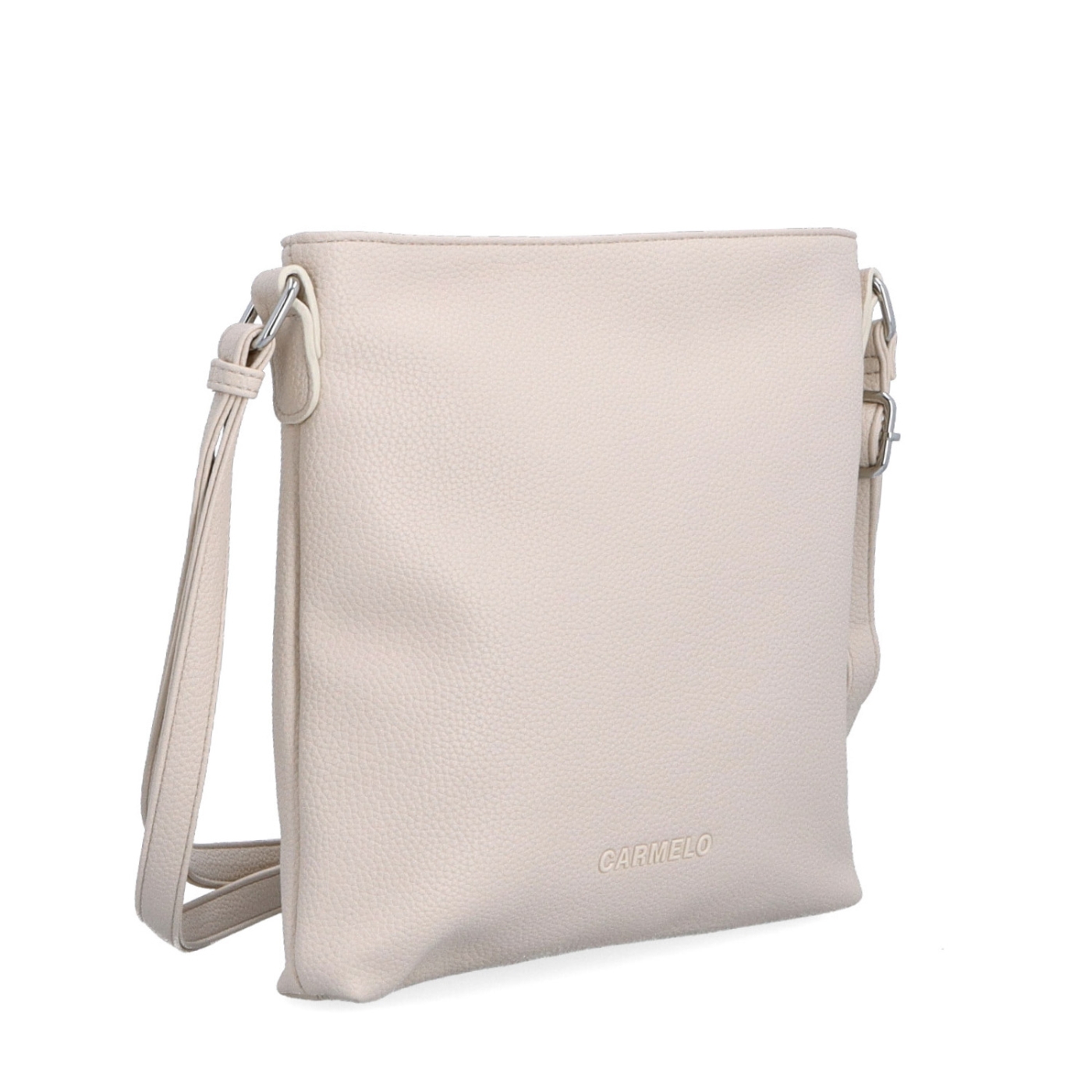 Crossbody kabelka na zip Carmelo materiál syntetická kůže zapínání na zip barva béžová velikost malá 4324 BE