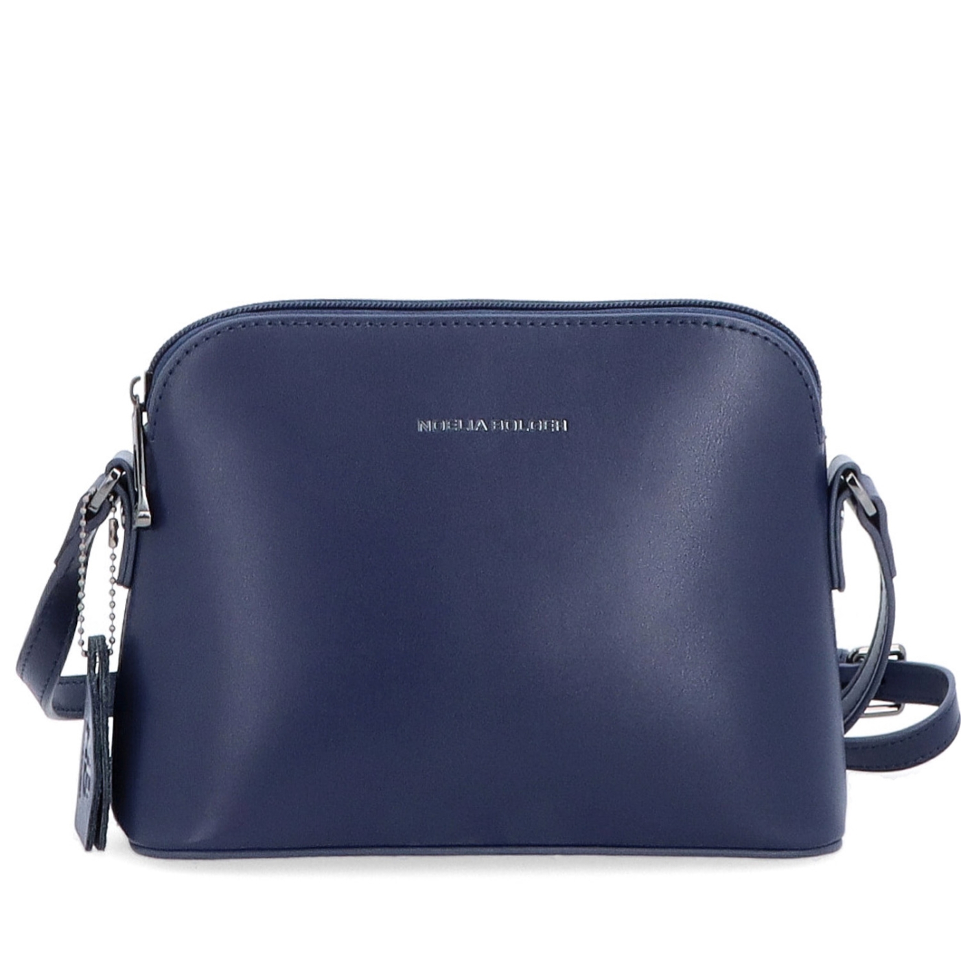 Kožená kabelka crossbody Noelia Bolger Noelia Bolger materiál kůže zapínání na zip barva modrá velikost malá NB 0096 TM Zepředu