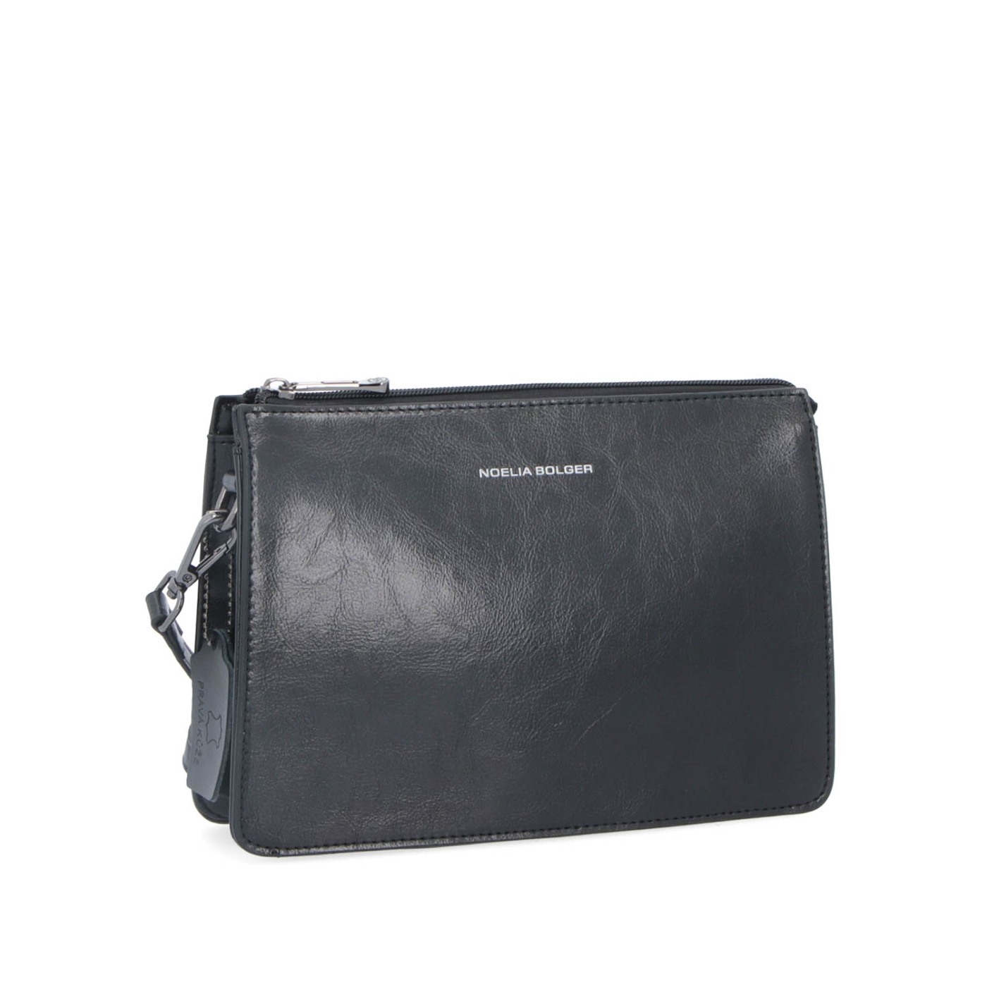 Malá kožená crossbody kabelka Noelia Bolger materiál kůže zapínání na zip barva černá velikost malá NB 0046 C