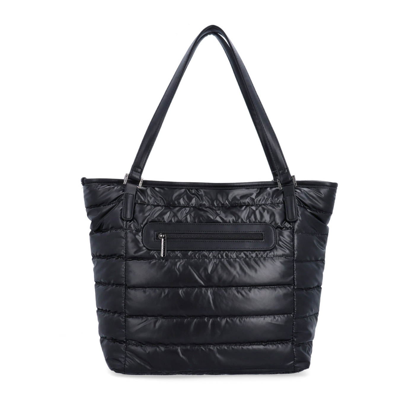 Shopperka přes rameno z nadýchaného materiálu Carmelo materiál nylon zapínání na zip barva černá velikost velká 4385 C Zezadu