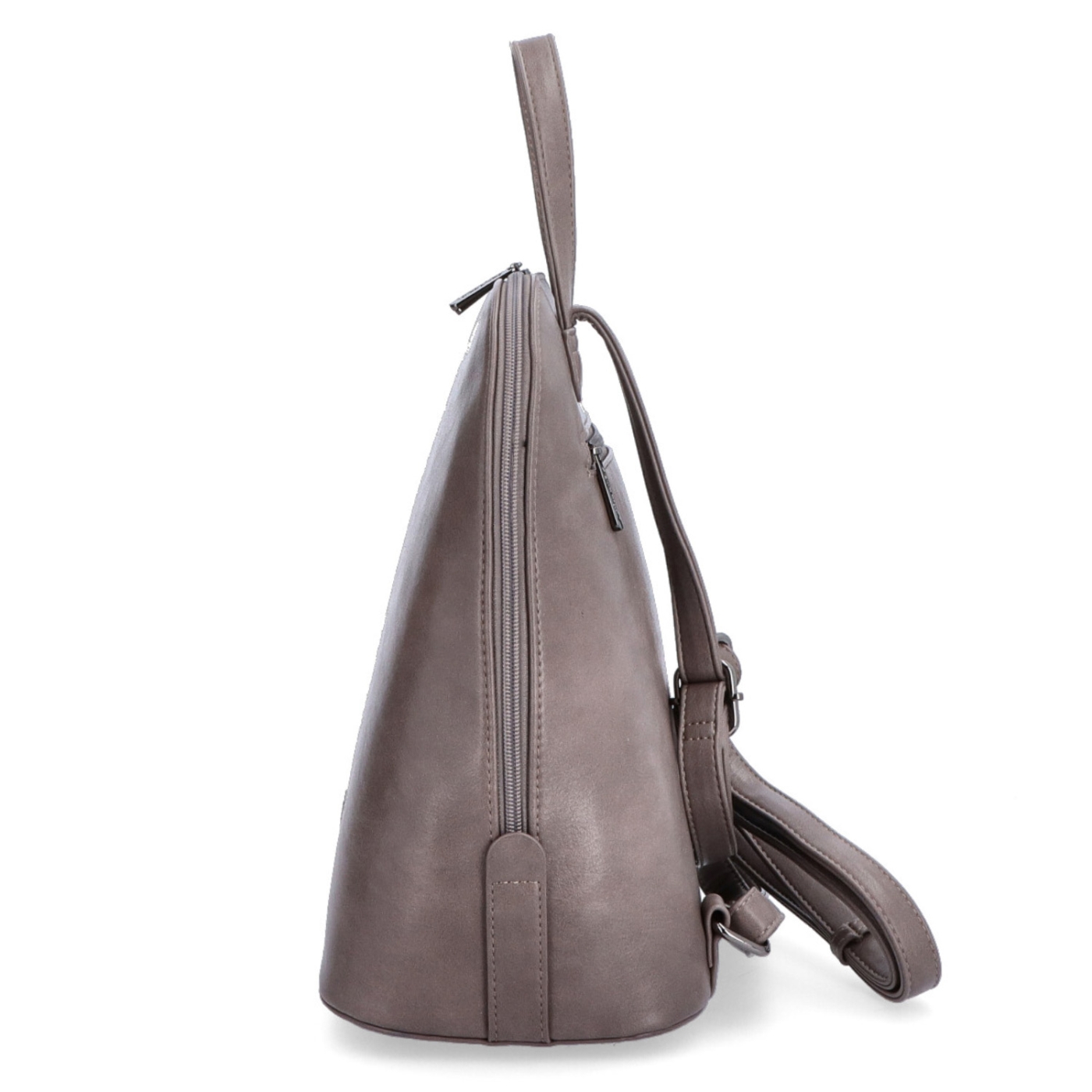 Elegantní městský batoh ze syntetické kůže Le Sands materiál syntetická kůže zapínání na zip barva taupe velikost střední 7700 T Z boku