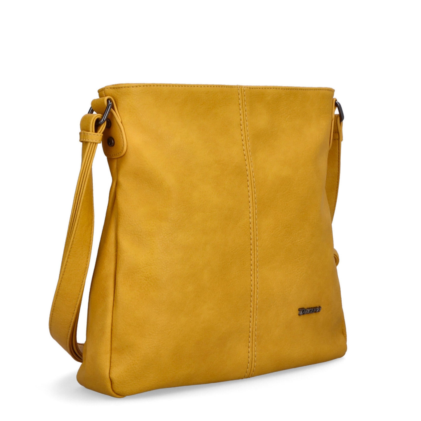 Crossbody kabelka s jednoduchým prošíváním Tangerin materiál syntetická kůže zapínání na zip barva žlutá velikost střední 8003 ZLU