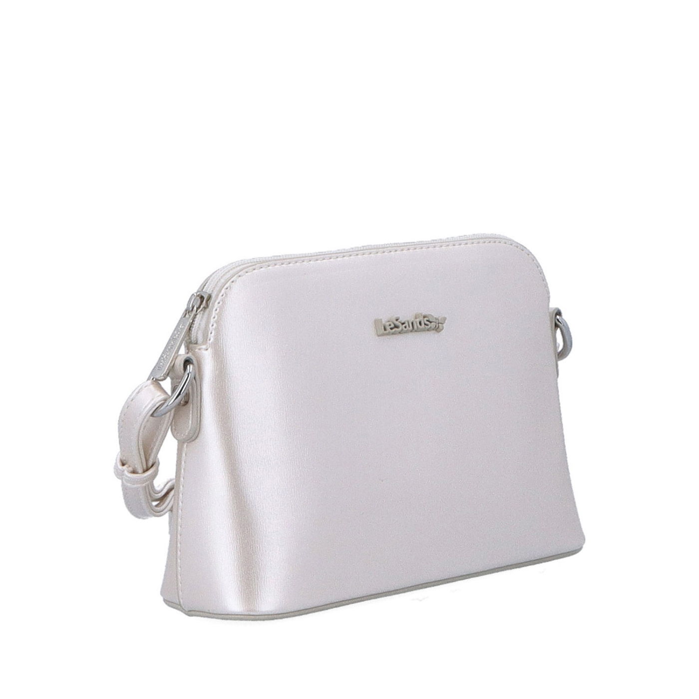 Minimalistická crossbody kabelka Le Sands materiál syntetická kůže zapínání na zip barva béžová velikost malá 7710 PRL