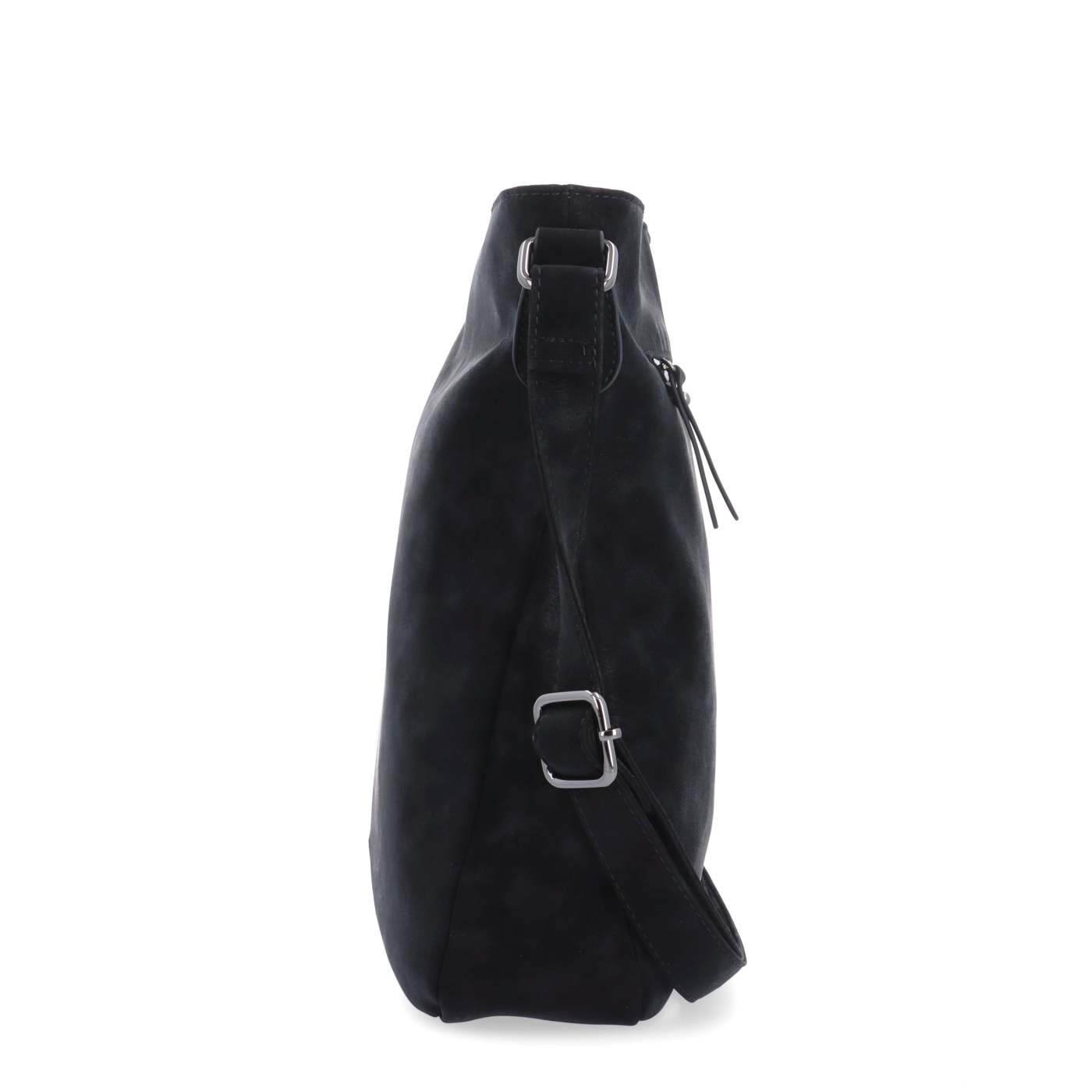 Stylová crossbody kabelka s čistým designem Tangerin materiál syntetická kůže zapínání na zip barva černá velikost střední 1101 C Z boku