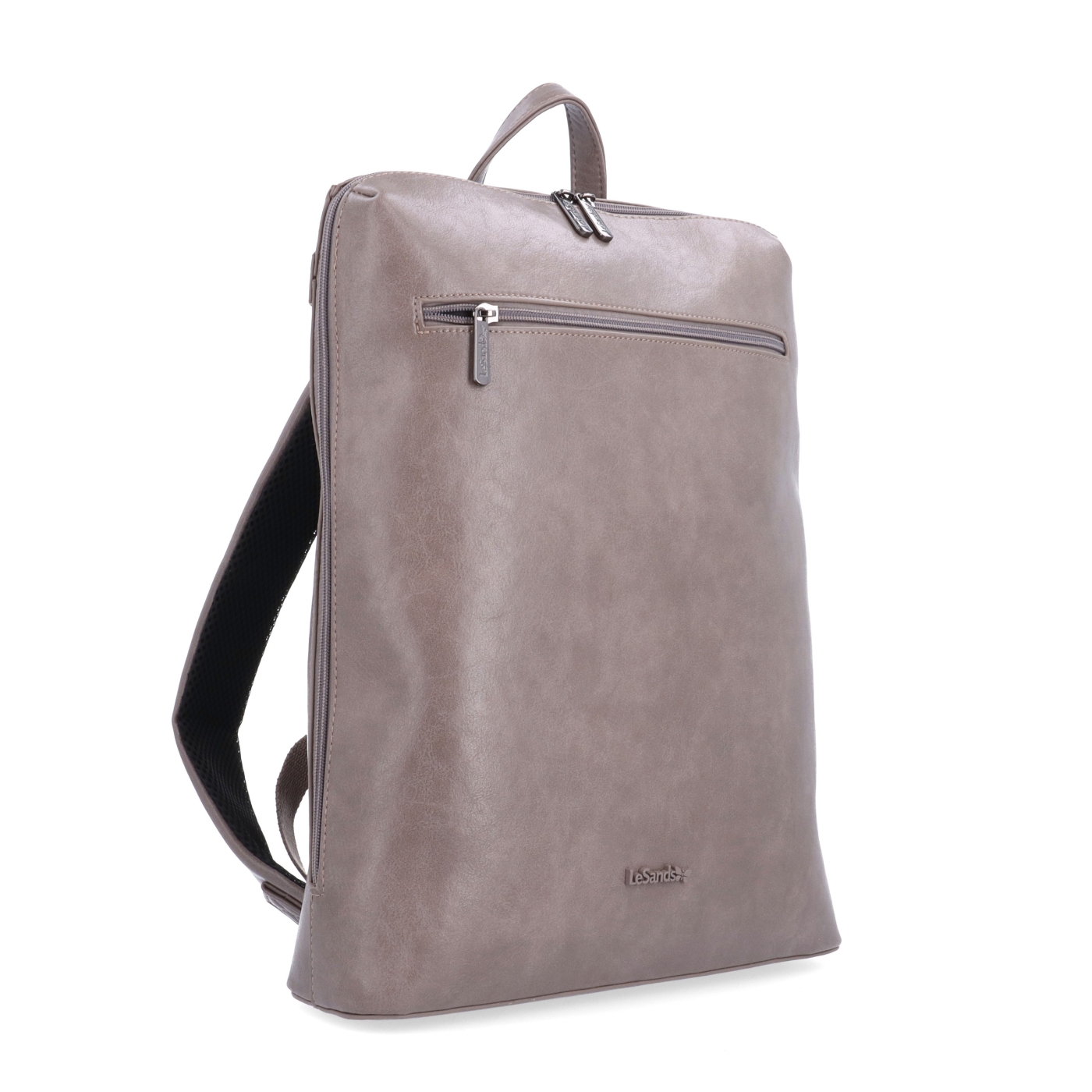 Batoh na notebook s městským vzhledem LeSands materiál syntetická kůže zapínání na zip barva taupe velikost velká 7735 T