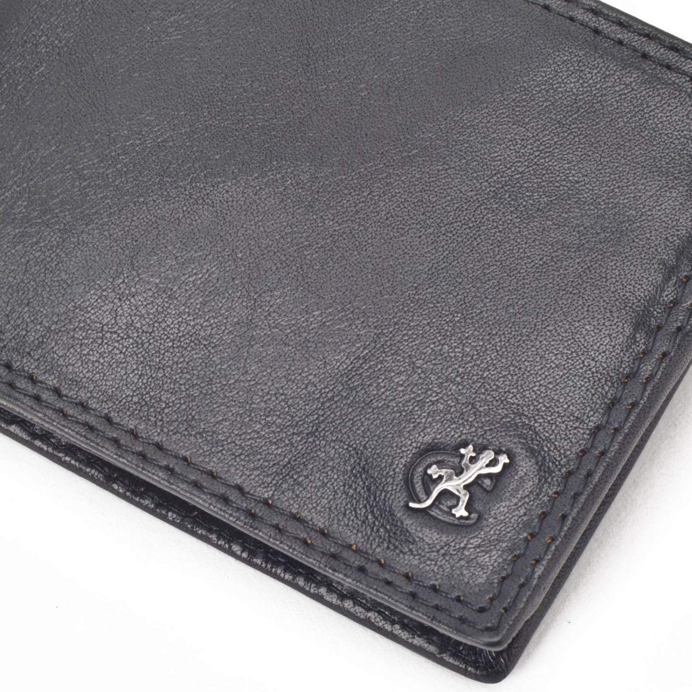 Kožená peněženka na šířku Cosset materiál kůže zapínání Bez zapínání barva černá velikost malá 4503 Komodo C Logo