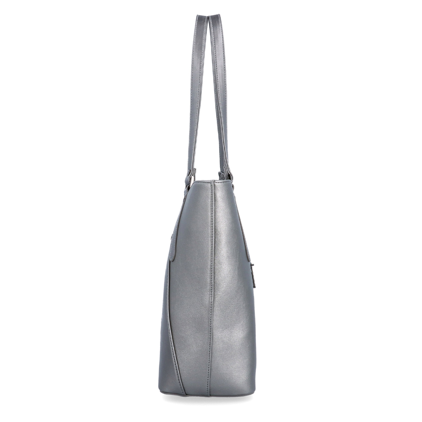 Prostorná shopper kabelka přes rameno Le Sands materiál syntetická kůže zapínání na zip barva metalická velikost velká 7703 TI Z boku