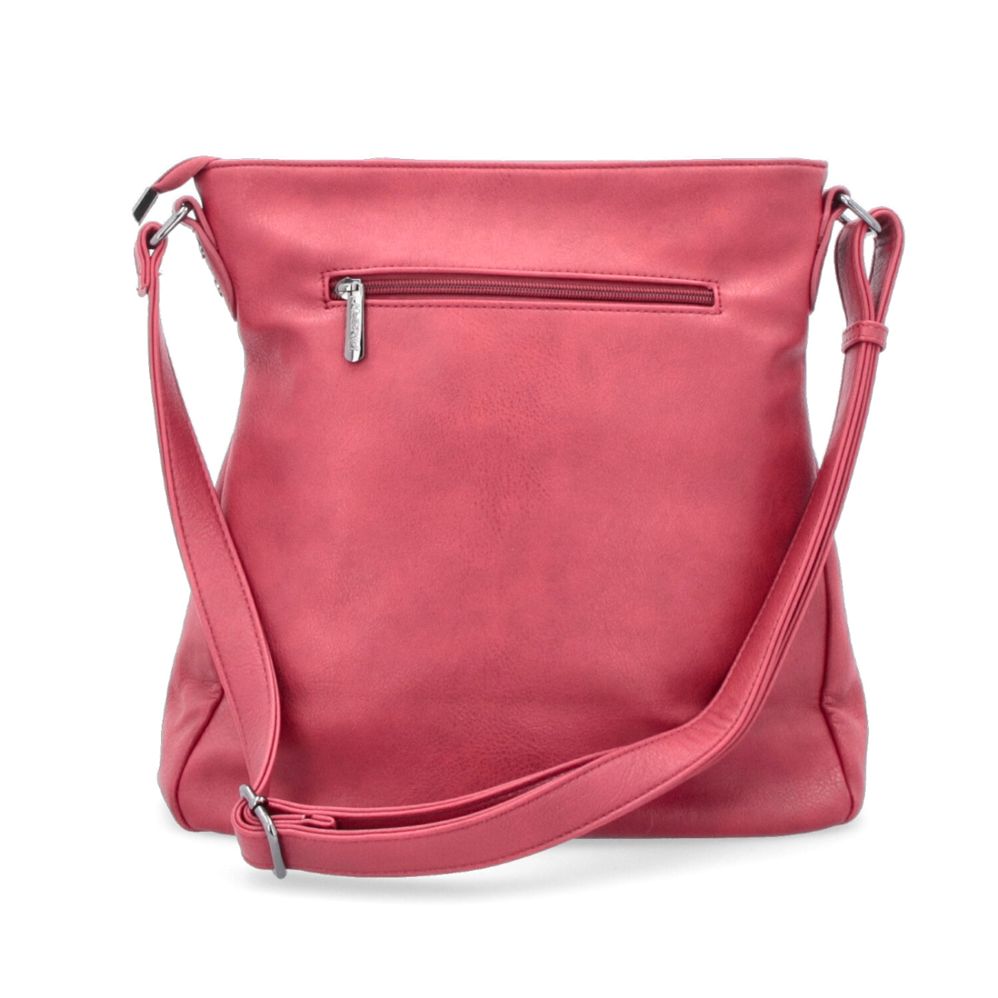 Crossbody kabelka Tangerin materiál syntetická kůže zapínání na zip barva červená velikost střední 8004 CV Zezadu