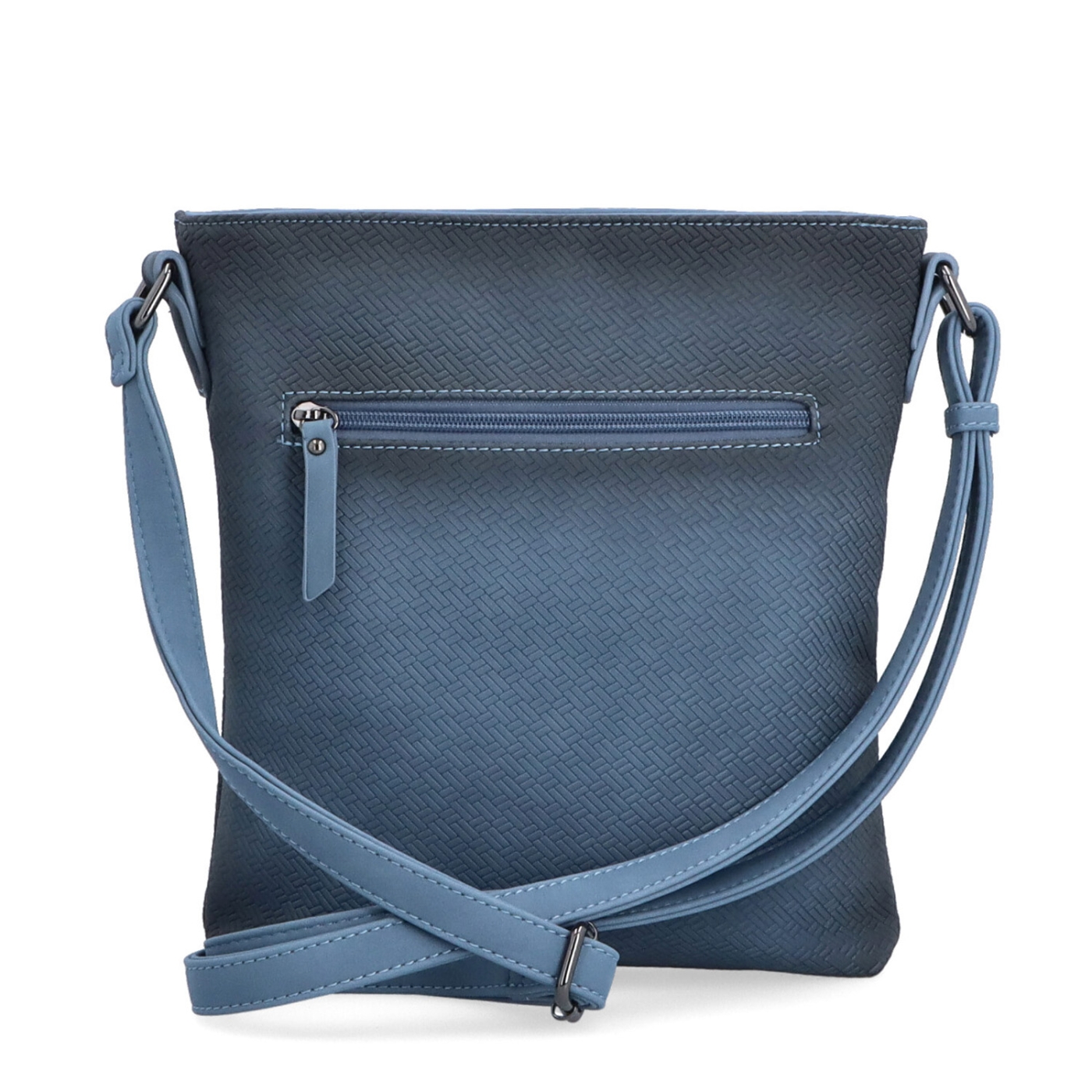 Crossbody s čistým designem Indee materiál syntetická kůže zapínání na zip barva modrá velikost malá 6316 M Zezadu