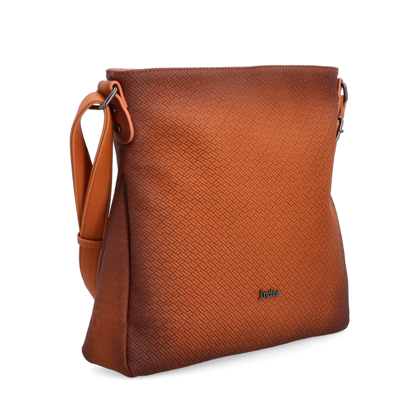 Střední jednoduchá crossbody kabelka Indee materiál syntetická kůže zapínání na zip barva oranžová velikost střední 6317 O