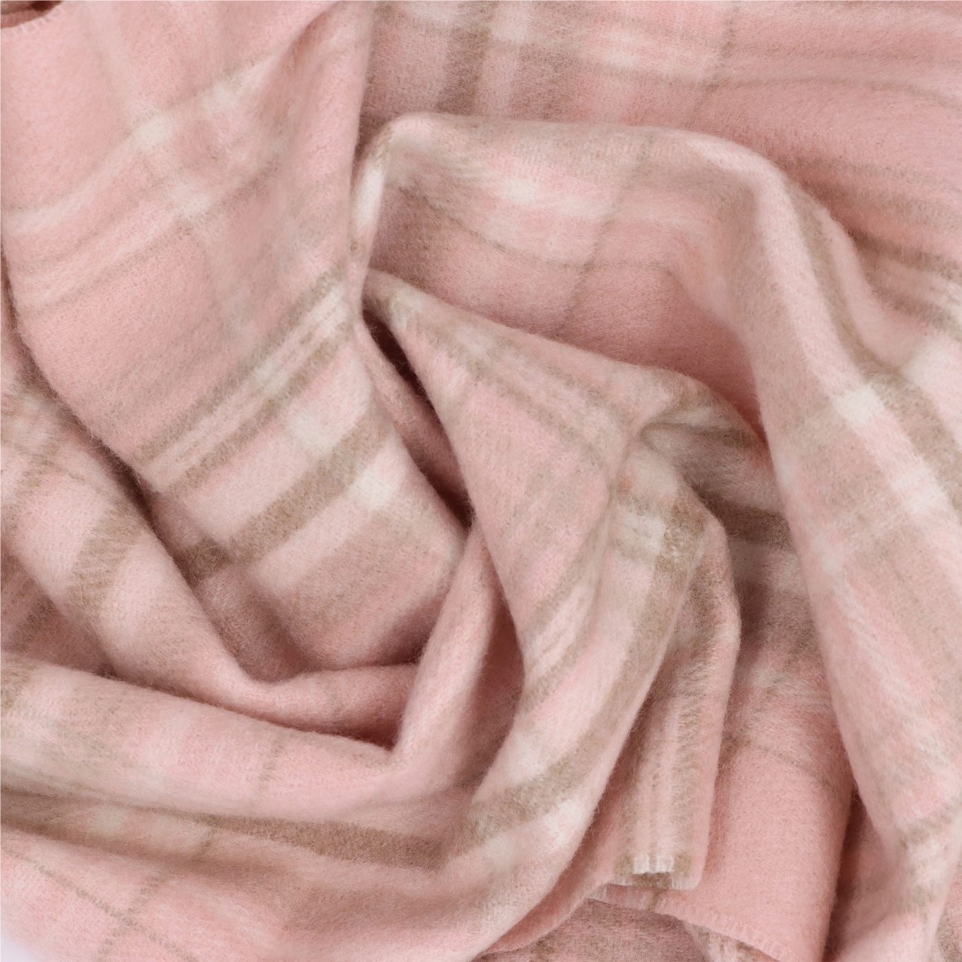 Celoroční šála s károvaným vzorem Noelia Bolger materiál Polyester s příměsí vlny barva růžová KZ004 - 02