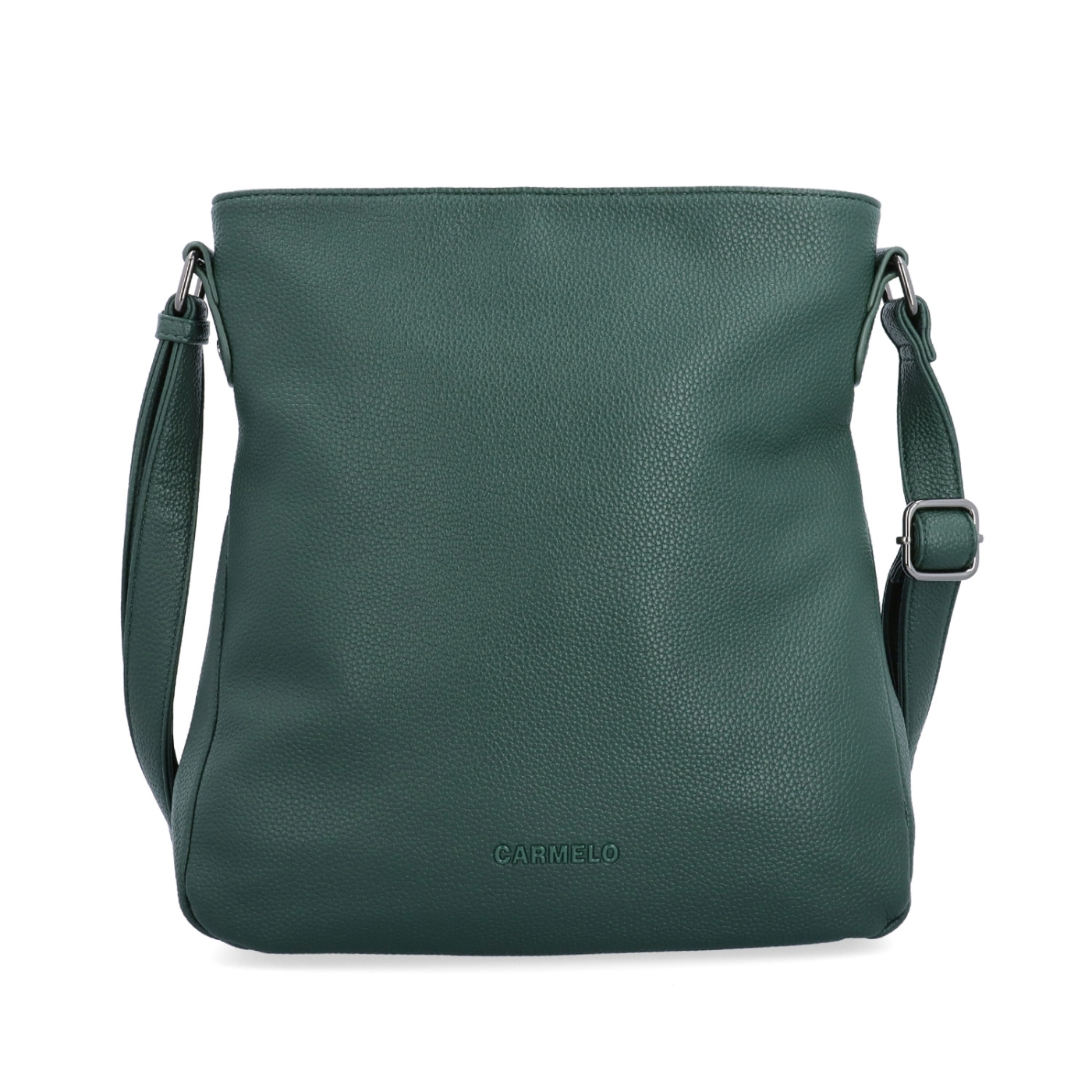 Designová crossbody kabelka Carmelo materiál syntetická kůže zapínání na zip barva zelená velikost střední 4271 TZE Zepředu