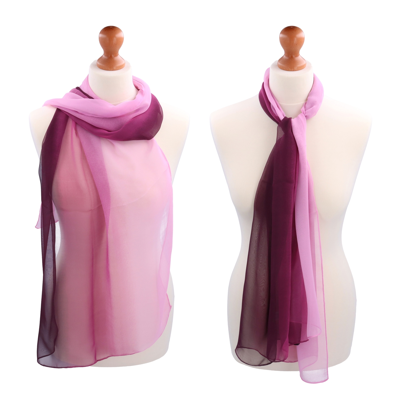 Lehký barevný šátek Noelia Bolger materiál polyester barva fialová KL503 - 01
