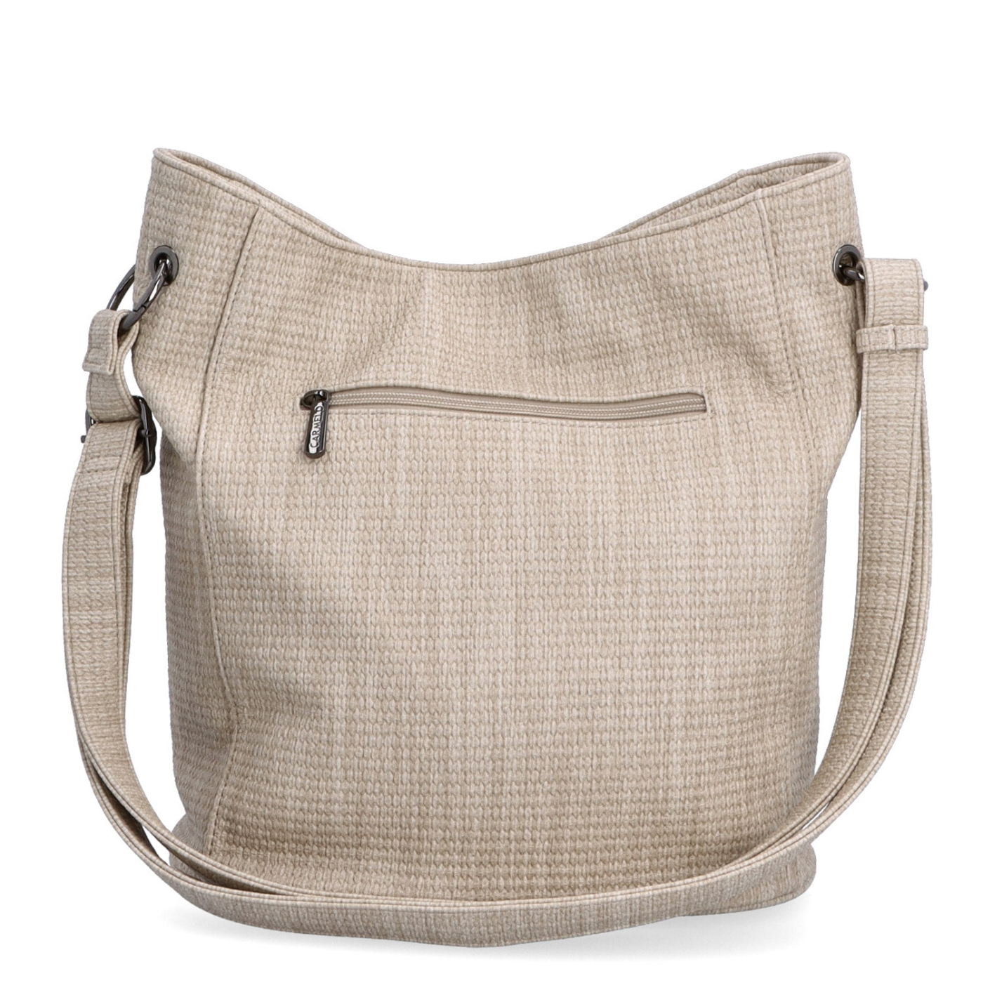 Crossbody kabelka v elegantním designu Carmelo materiál syntetická kůže zapínání na zip barva béžová velikost střední 4339 BE Zezadu