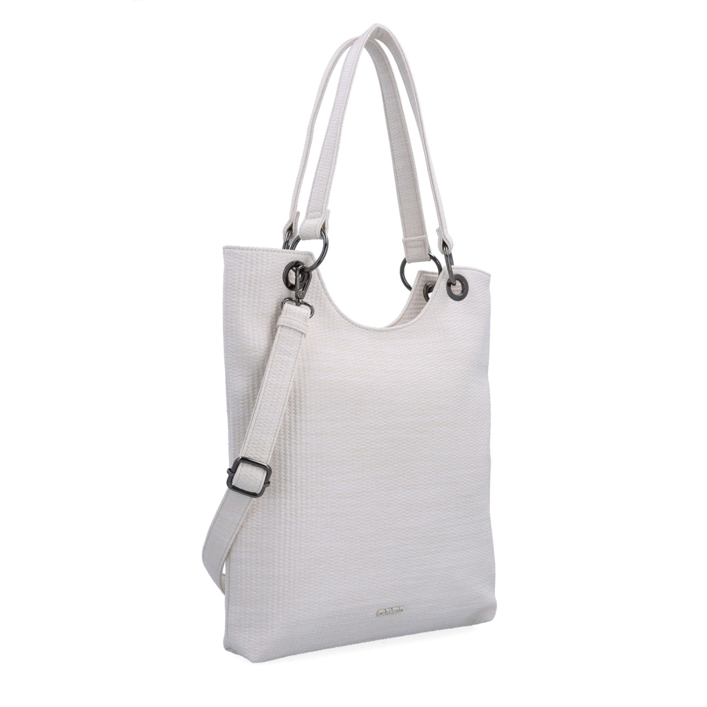 Městská kabelka s odepínacím crossbody popruhem Carmelo materiál syntetická kůže zapínání na zip barva béžová velikost střední 4395 K