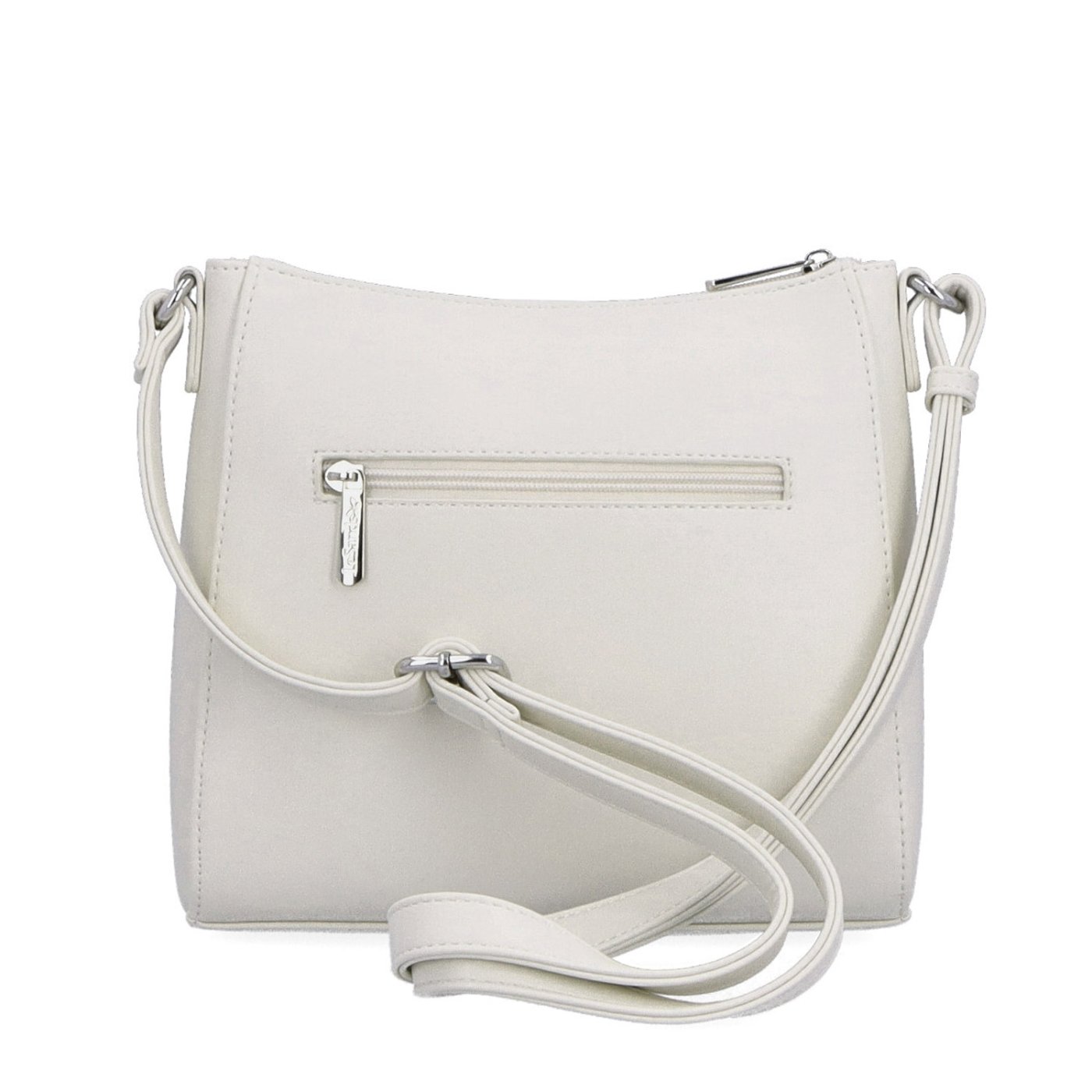 Minimalistická crossbody kabelka do města Le Sands materiál syntetická kůže zapínání na zip barva béžová velikost malá 7706 BE Zezadu
