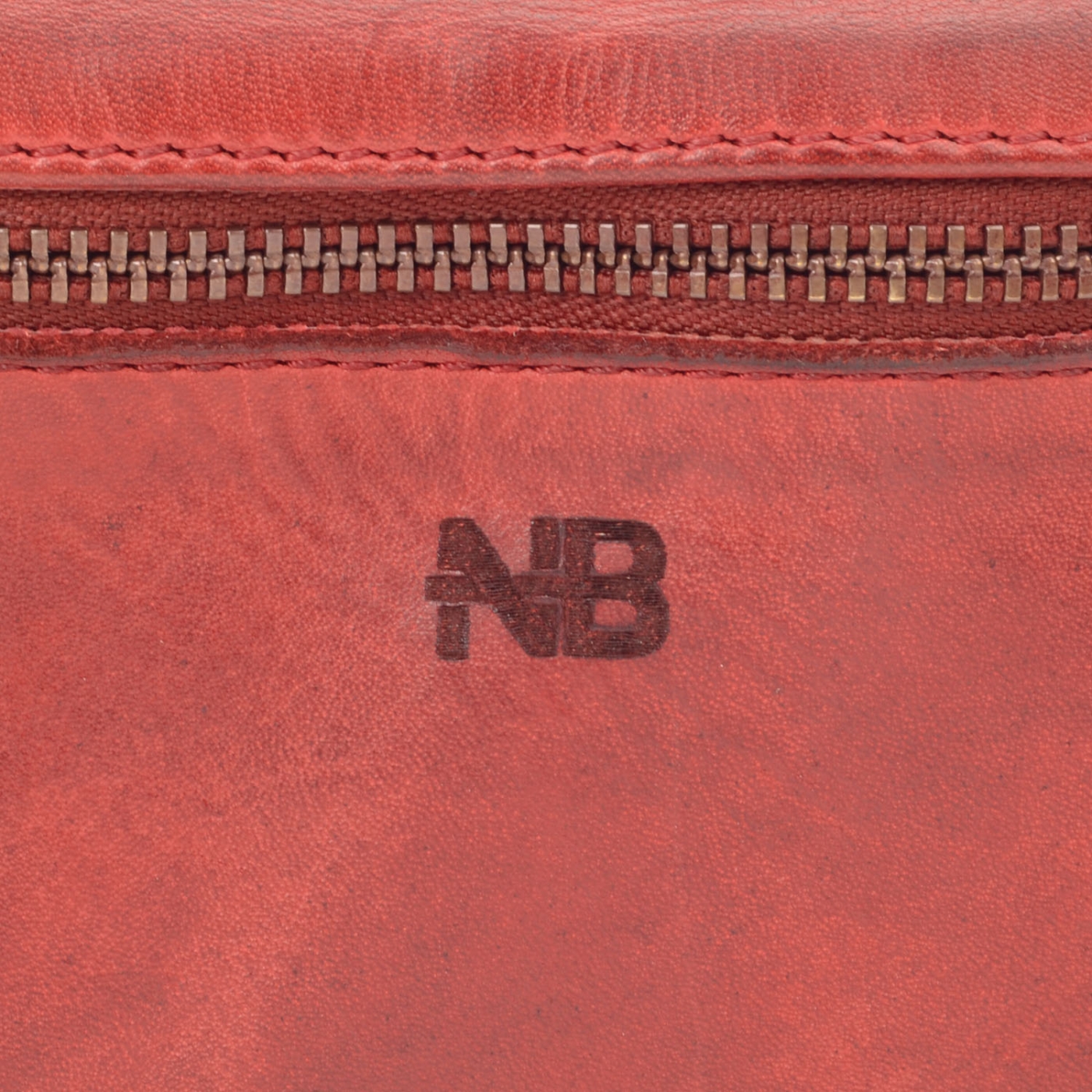 Dvouzipová kožená peněženka Noelia Bolger materiál kůže zapínání na cvoček barva červená velikost velká 5116 NB CV Logo