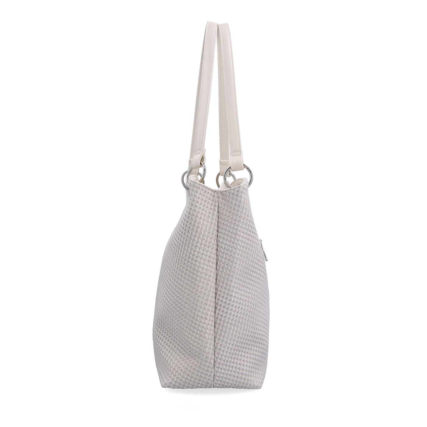 Praktická shopper kabelka s členěným interiérem Le Sands materiál syntetická kůže zapínání na zip barva béžová velikost velká 4619 K Z boku