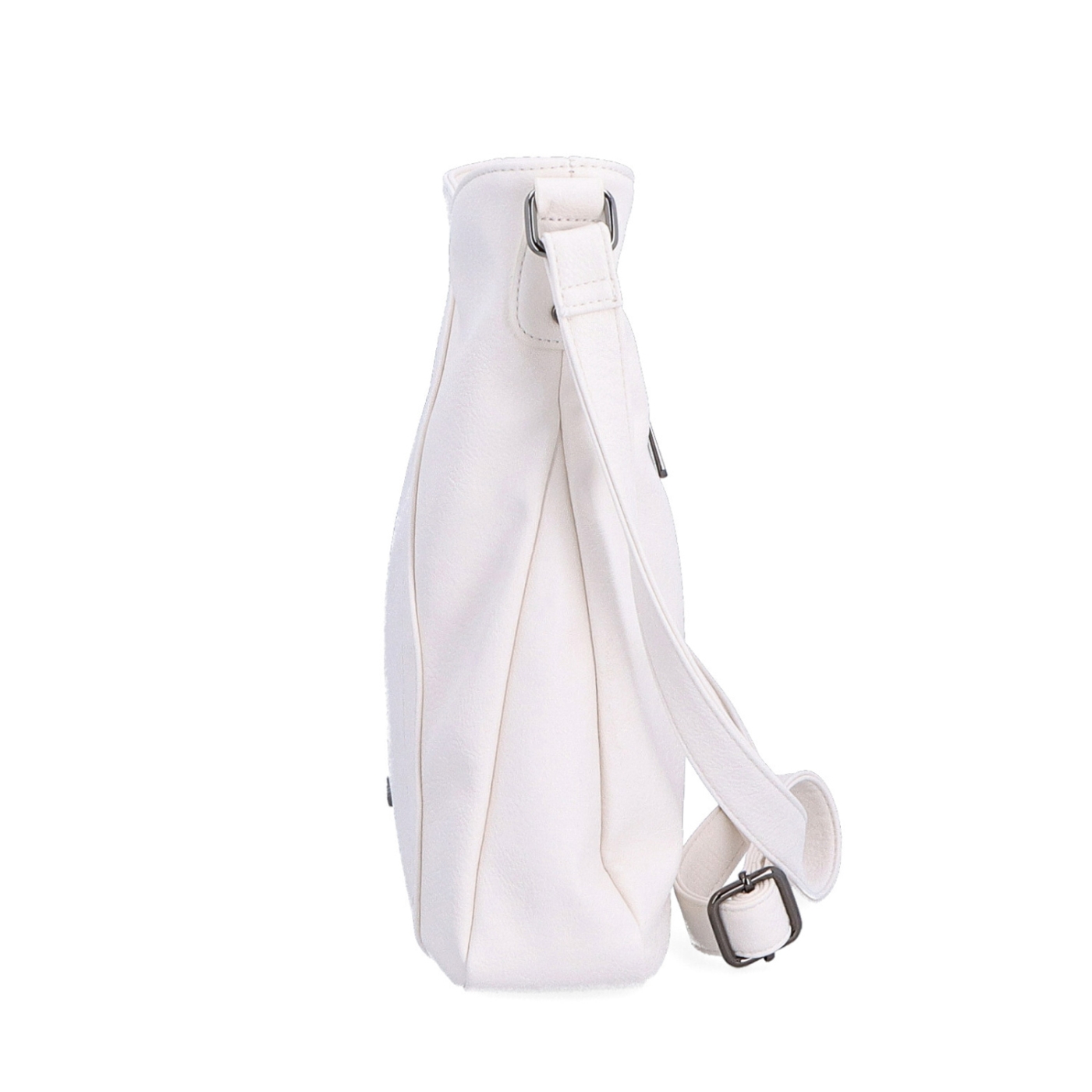 Asymetrická crossbody kabelka s prošíváním Tangerin materiál syntetická kůže zapínání na zip barva béžová velikost střední 8023 K Z boku