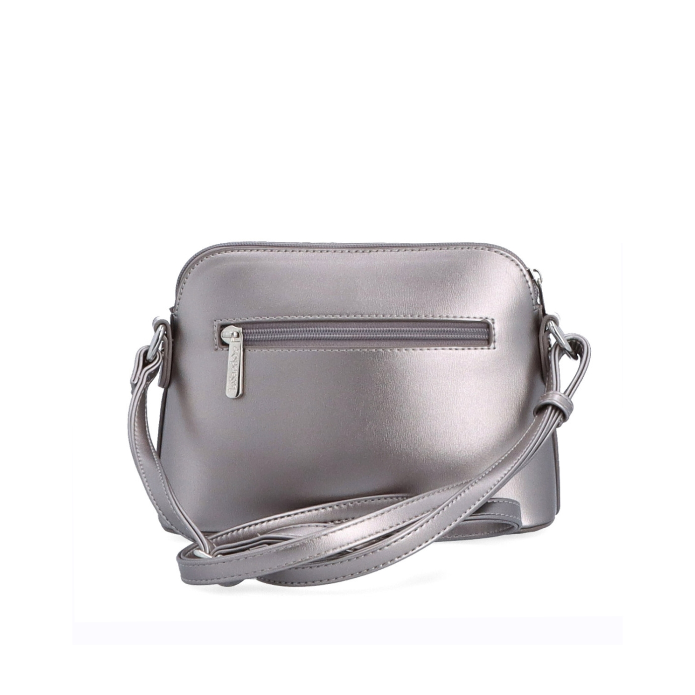 Minimalistická crossbody kabelka Le Sands materiál syntetická kůže zapínání na zip barva metalická velikost malá 7710 STR Zezadu