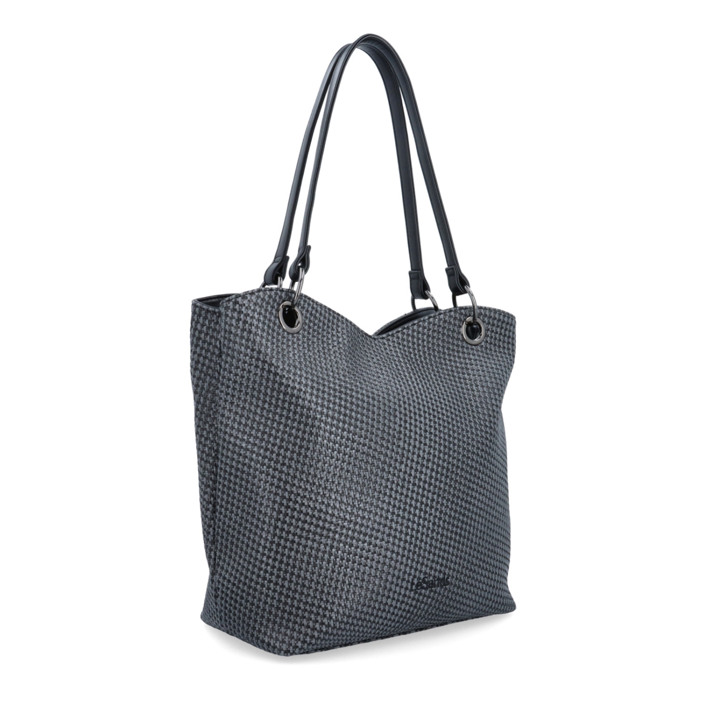 Praktická shopper kabelka s členěným interiérem LeSands materiál syntetická kůže zapínání na zip barva černá velikost velká 4619 C