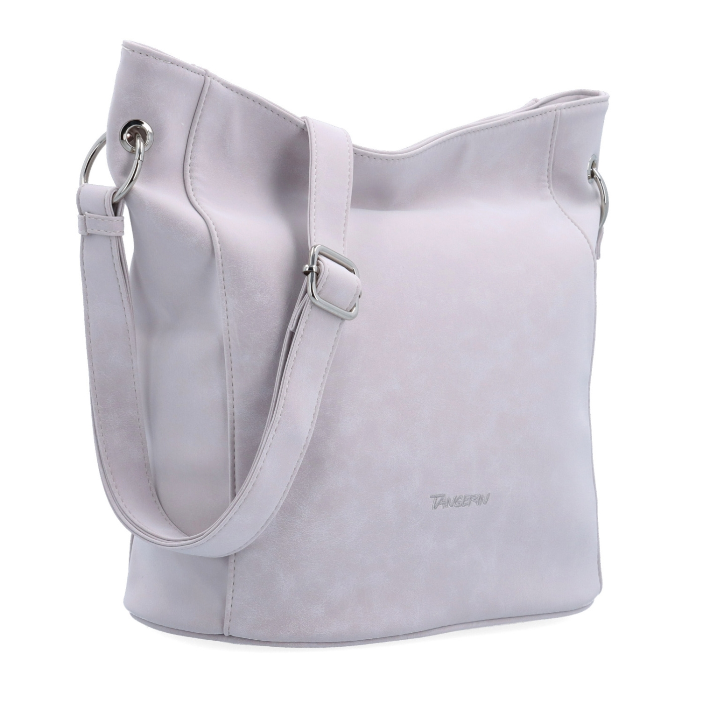 Městská crossbody kabelka s hebkým povrchem a děleným vnitřkem Tangerin materiál syntetická kůže zapínání na zip barva růžová velikost střední 7015 LI