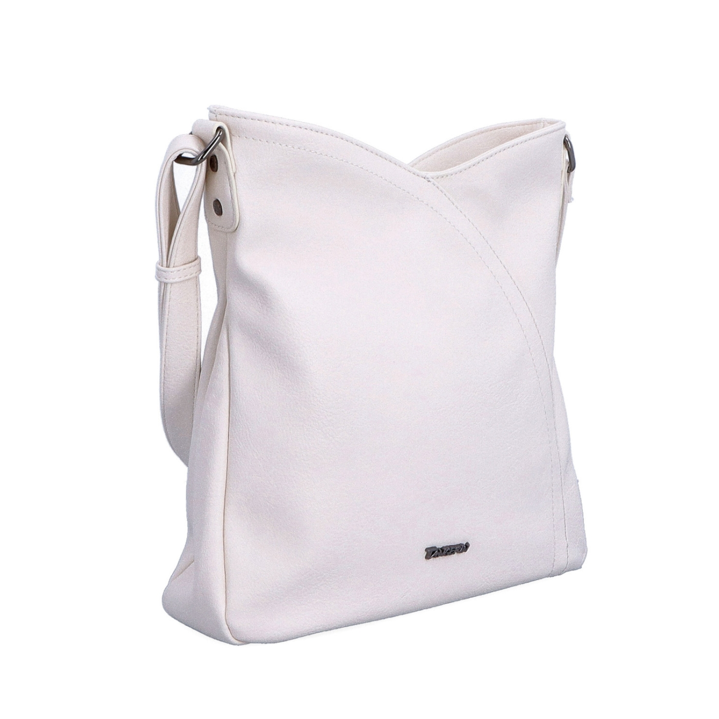 Asymetrická crossbody kabelka s prošíváním Tangerin materiál syntetická kůže zapínání na zip barva béžová velikost střední 8023 K