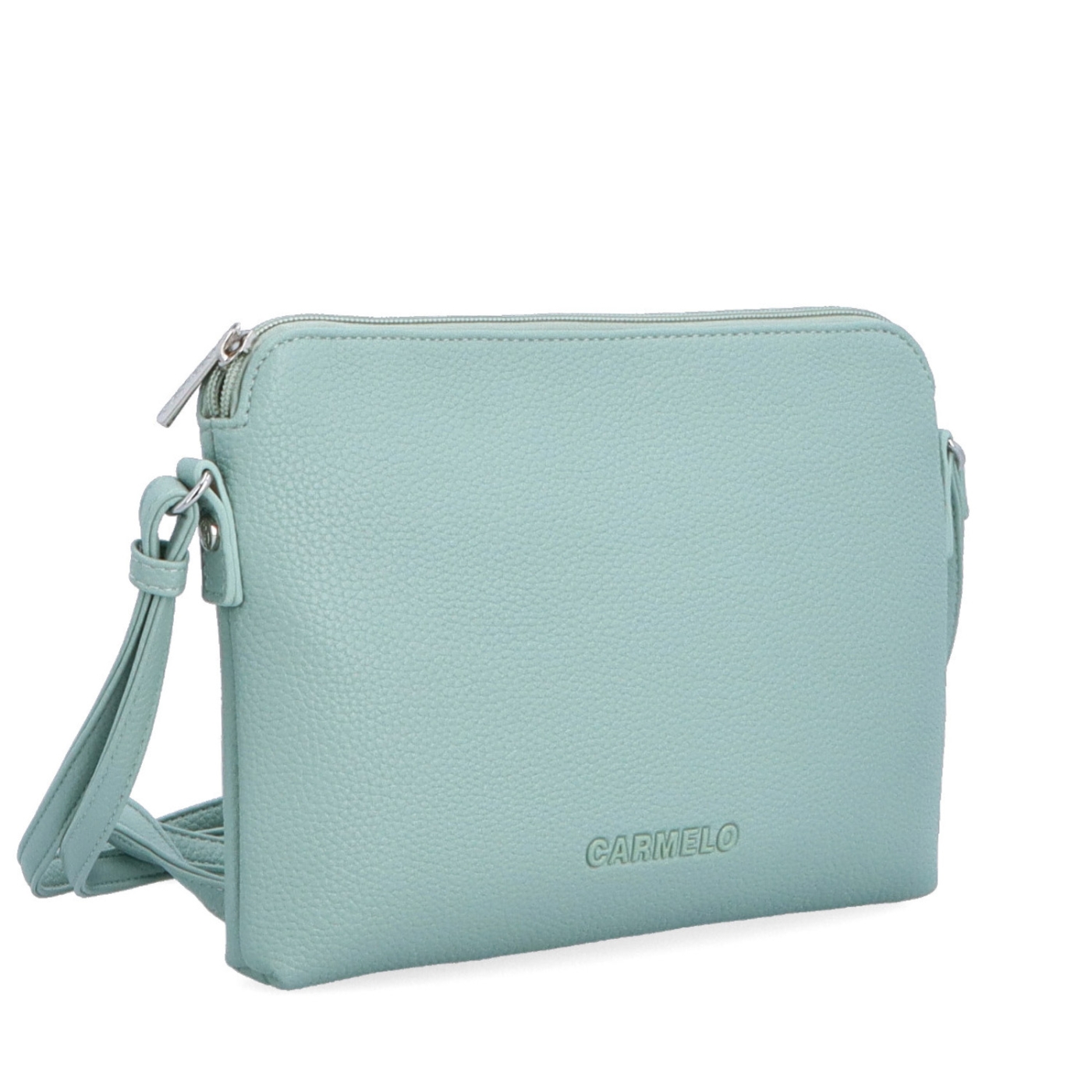 Minimalistická crossbody syntetická kabelka Carmelo materiál syntetická kůže zapínání na zip barva zelená velikost malá 4333 SZE