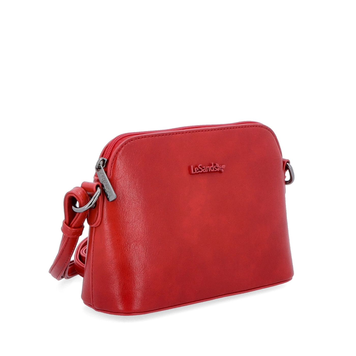 Minimalistická crossbody kabelka Le Sands materiál syntetická kůže zapínání na zip barva červená velikost malá 7710 CV